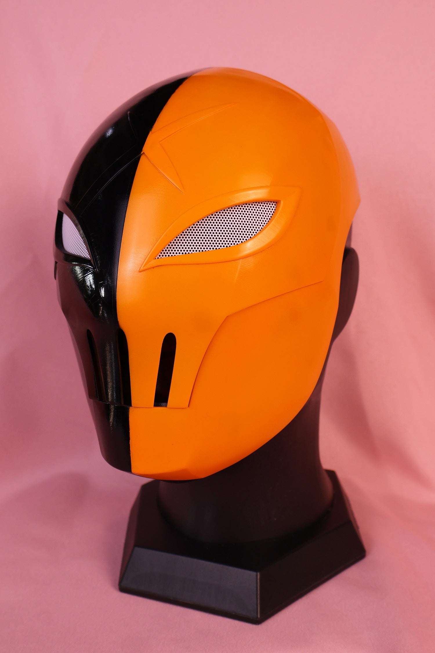Orange Black PVC Shell Mask: Personalized Custom Durable Hero Headwear