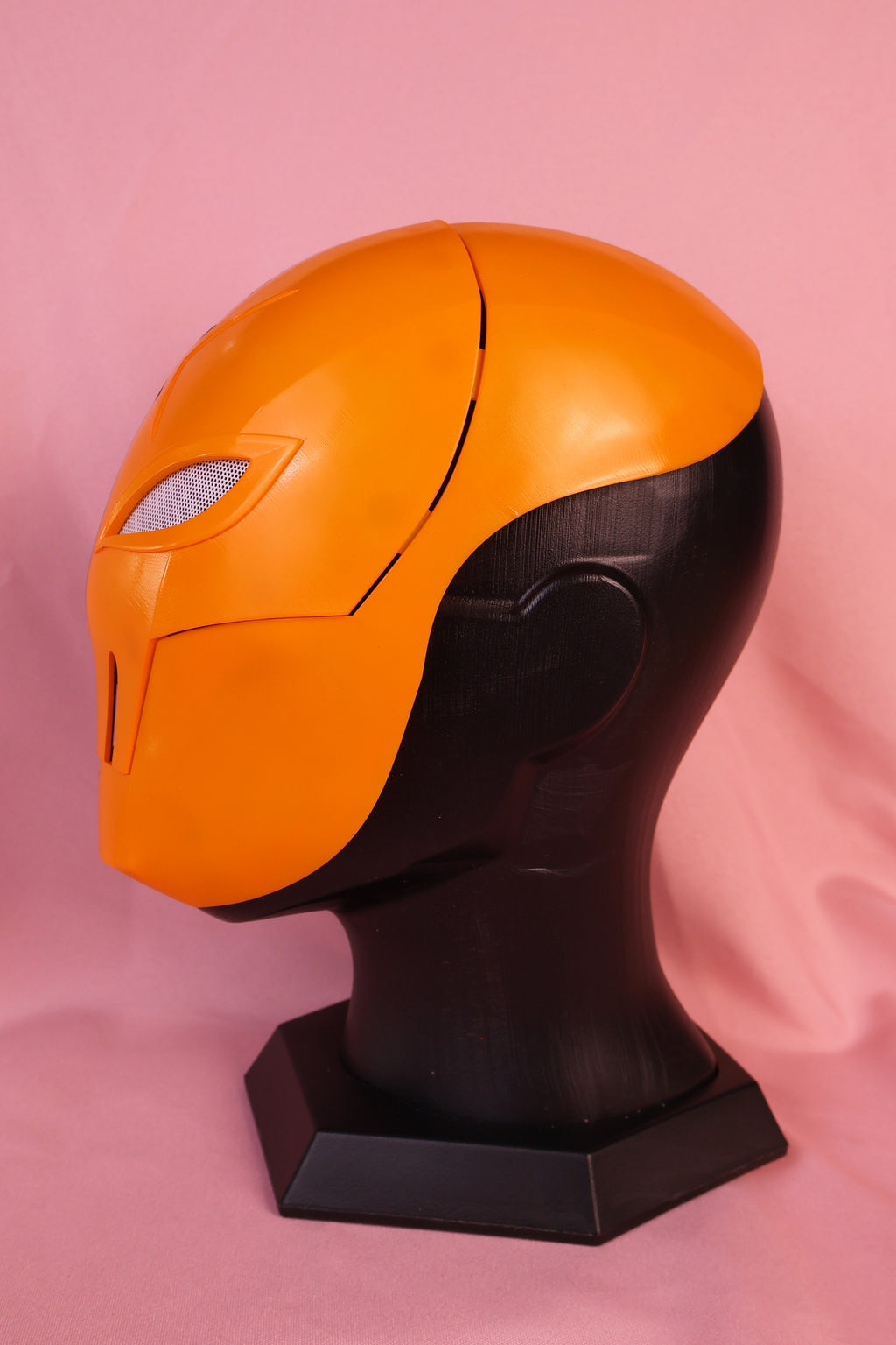 Orange Black PVC Shell Mask: Personalized Custom Durable Hero Headwear