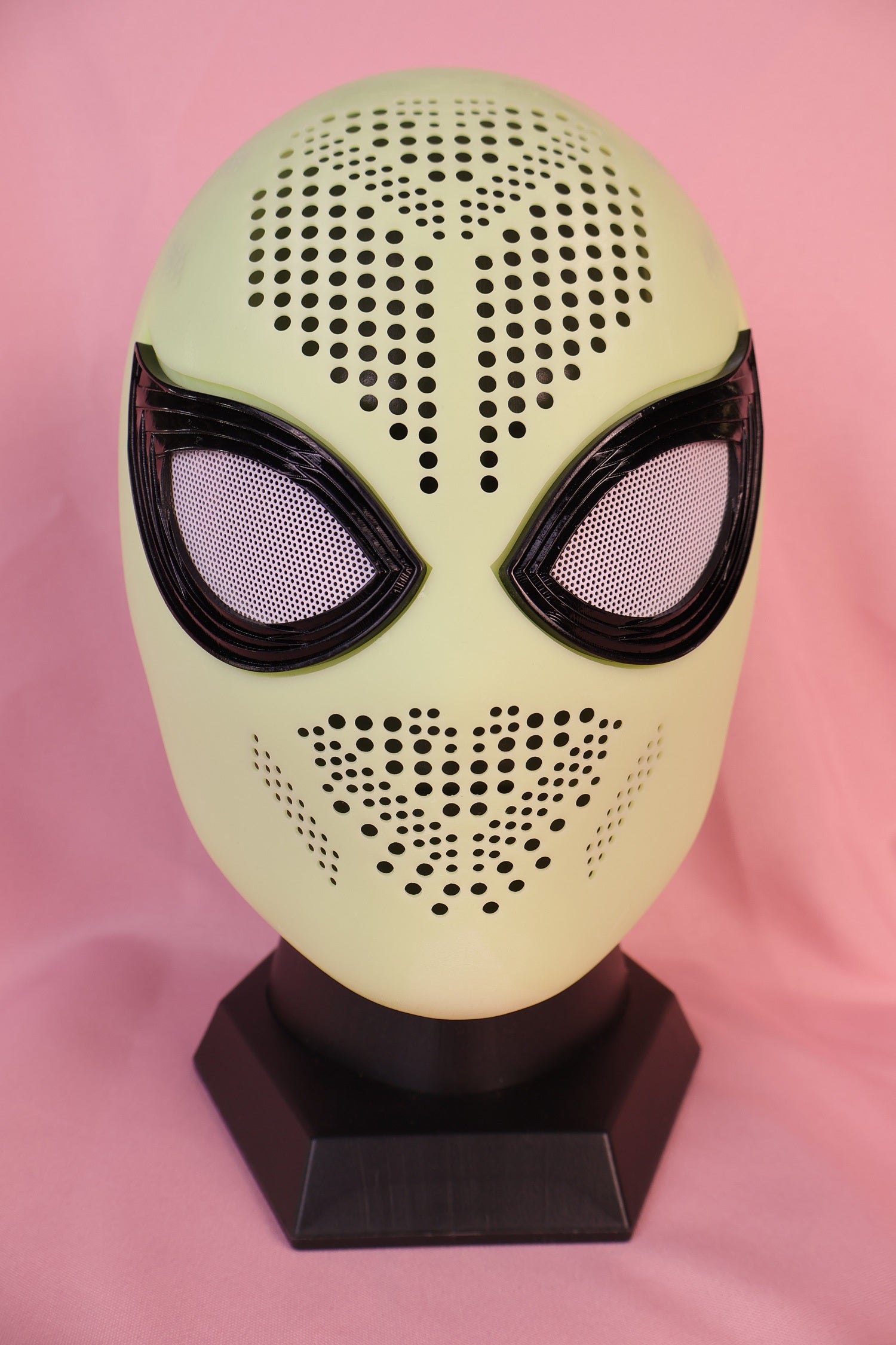 Personalized Red Hero Hood: 3D Raised Silver Web, Custom Faceshell Mask