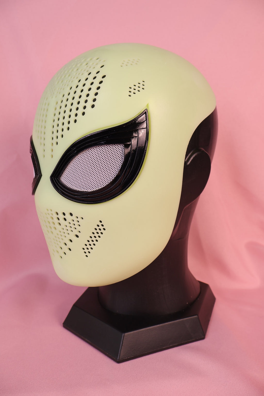 Personalized Red Hero Hood: 3D Raised Silver Web, Custom Faceshell Mask