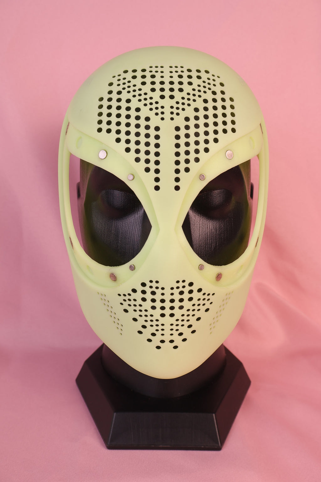 Custom Bold Tear-Drop Lens Spider Hood: PVC Faceshell, Personalized