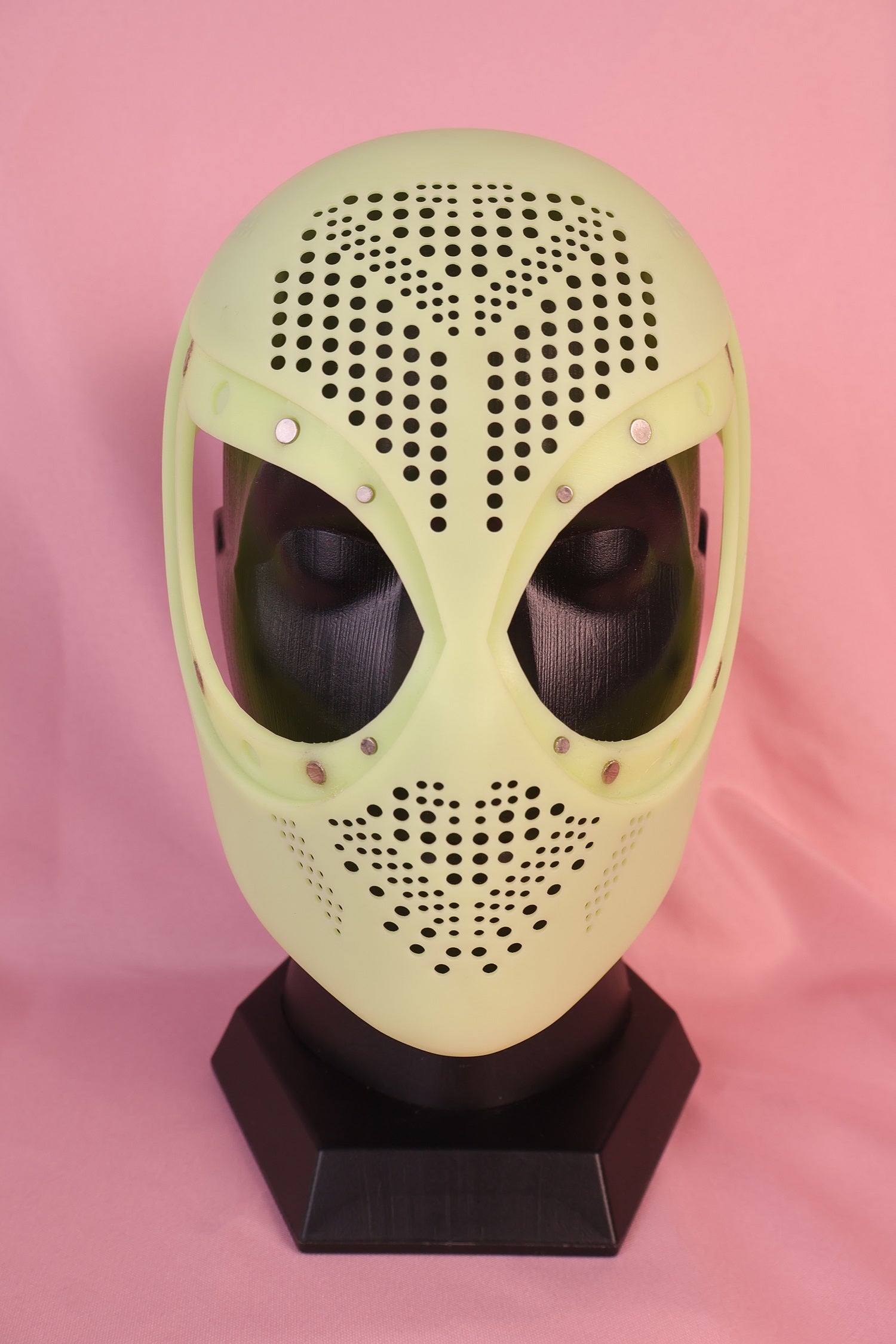 Custom Bold Tear-Drop Lens Spider Hood: PVC Faceshell, Personalized