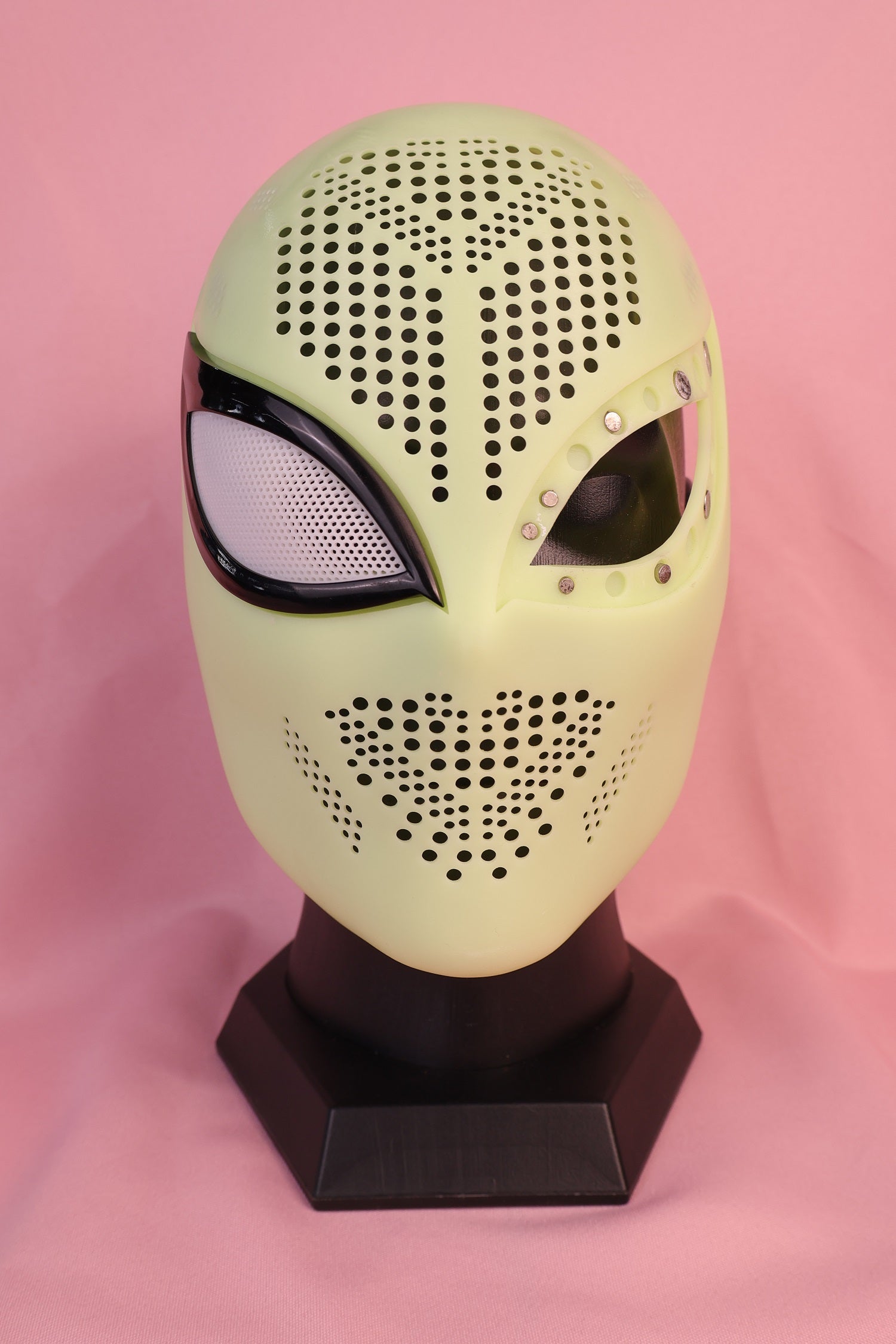Personalized Slanted Fox Eye Mask: Rigid PVC Faceshell, Custom Hood
