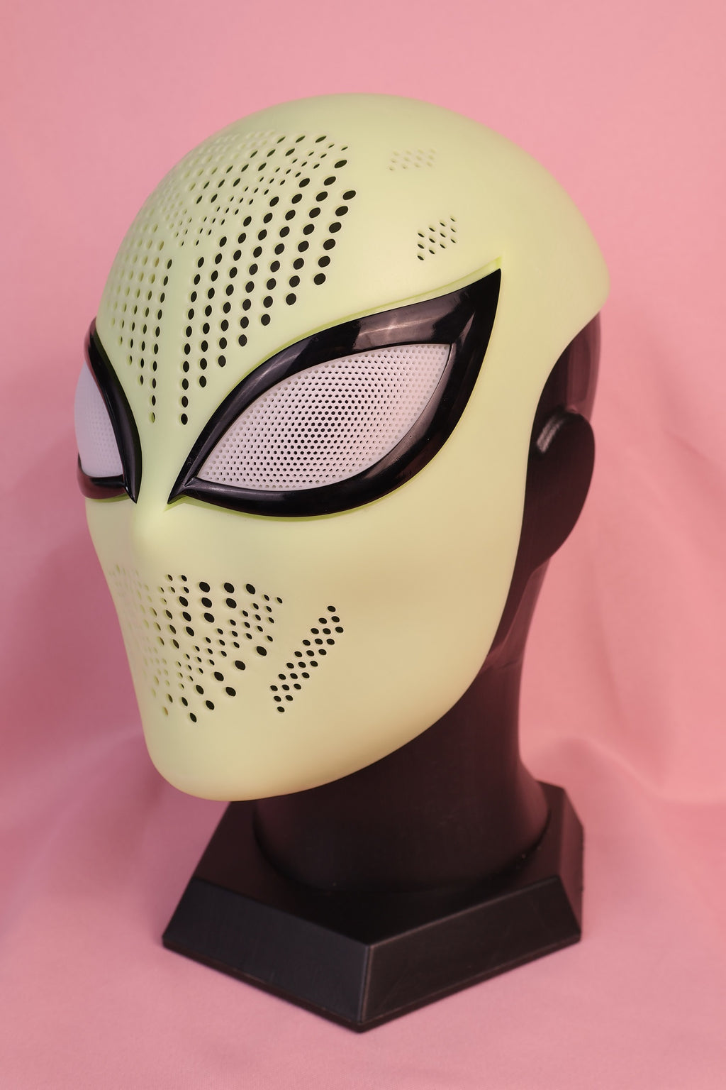 Personalized Slanted Fox Eye Mask: Rigid PVC Faceshell, Custom Hood