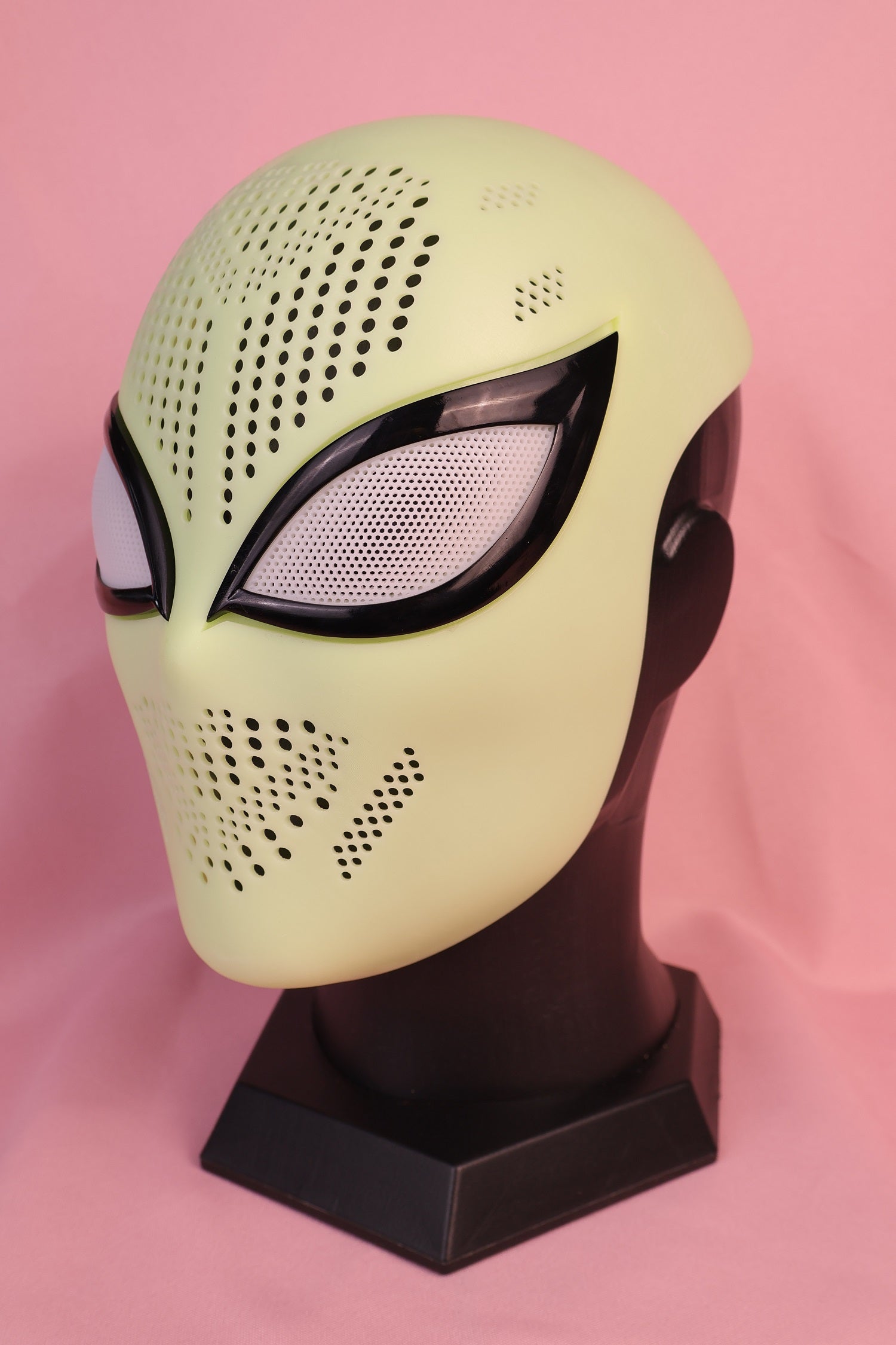 Personalized Slanted Fox Eye Mask: Rigid PVC Faceshell, Custom Hood