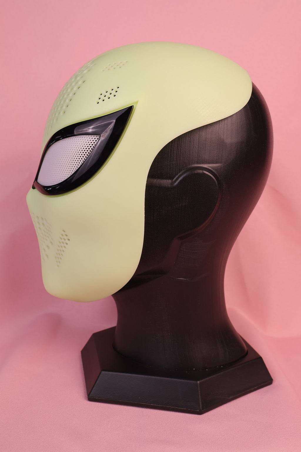 Personalized Slanted Fox Eye Mask: Rigid PVC Faceshell, Custom Hood
