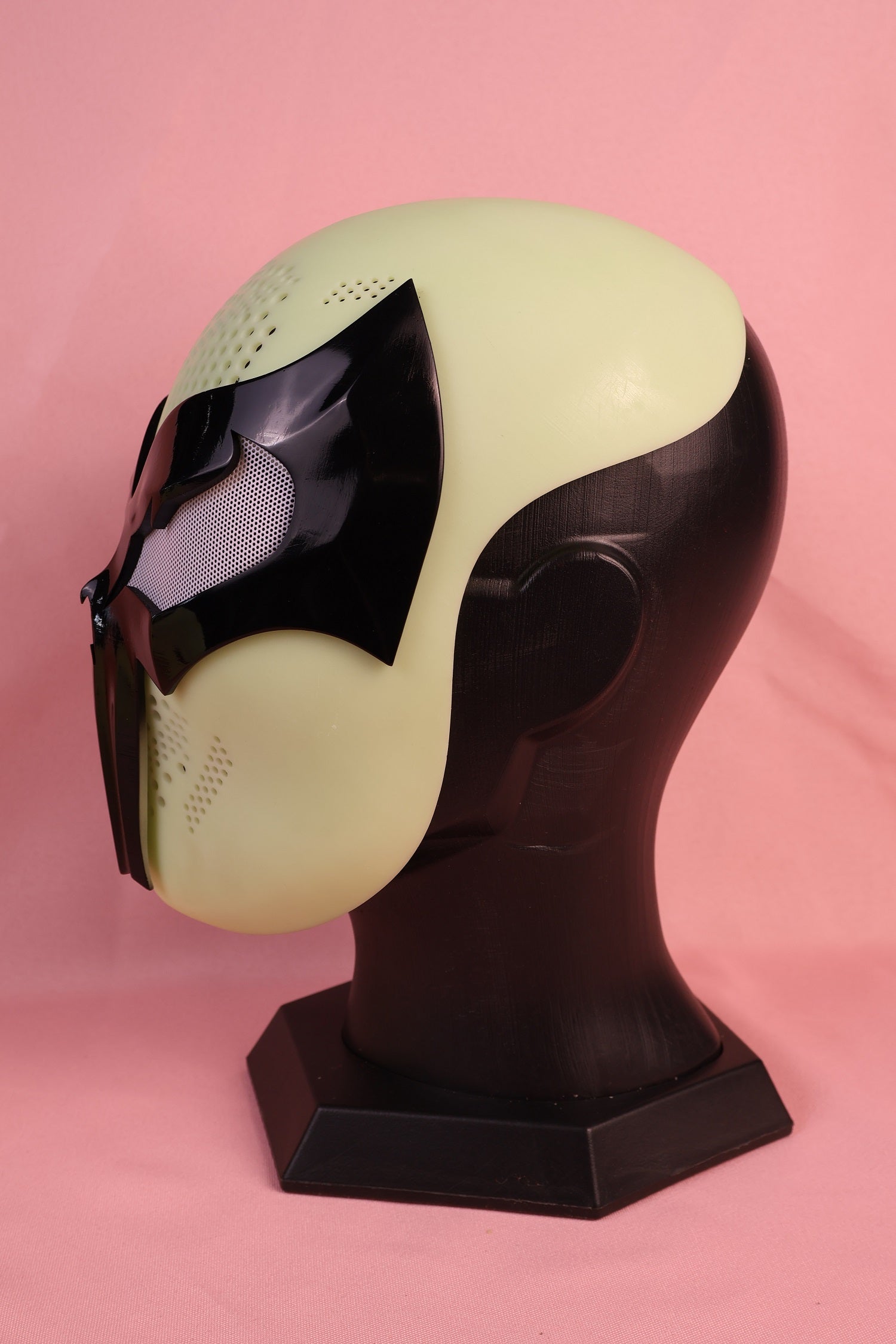 Bespoke Layered Black Lens Spider Mask: PVC Faceshell, Custom Helmet