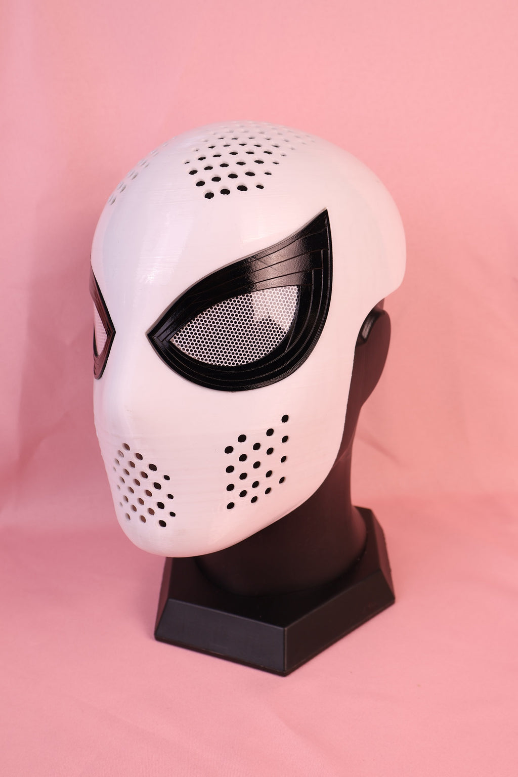 Bespoke Layered Black Lens Spider Mask: PVC Faceshell, Custom Helmet