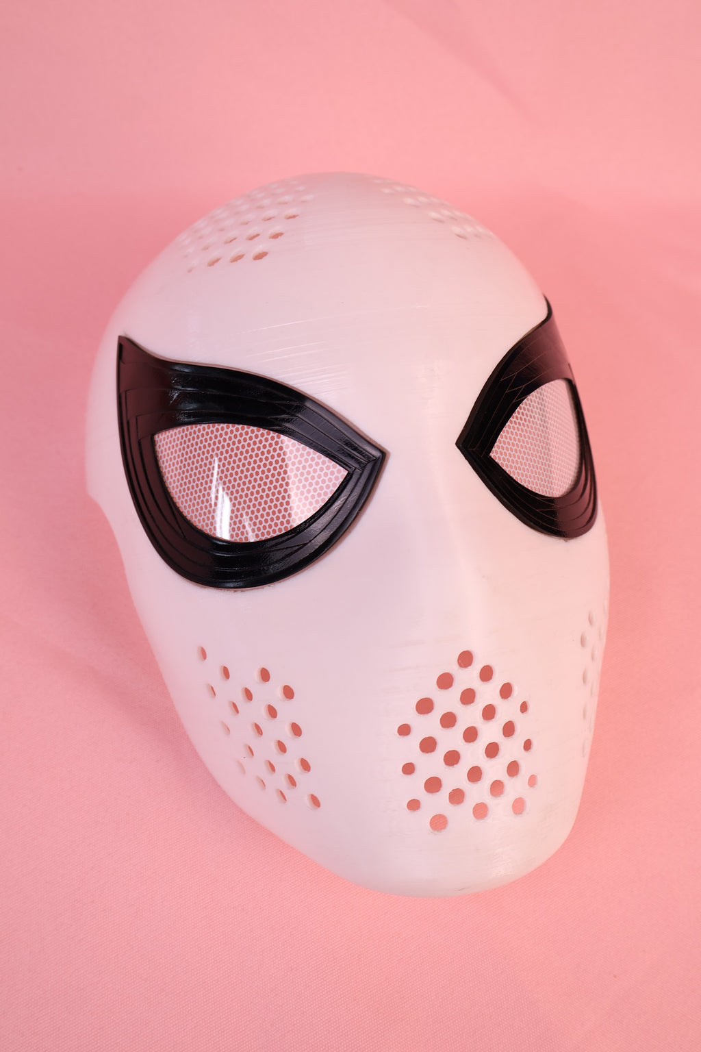Bespoke Layered Black Lens Spider Mask: PVC Faceshell, Custom Helmet