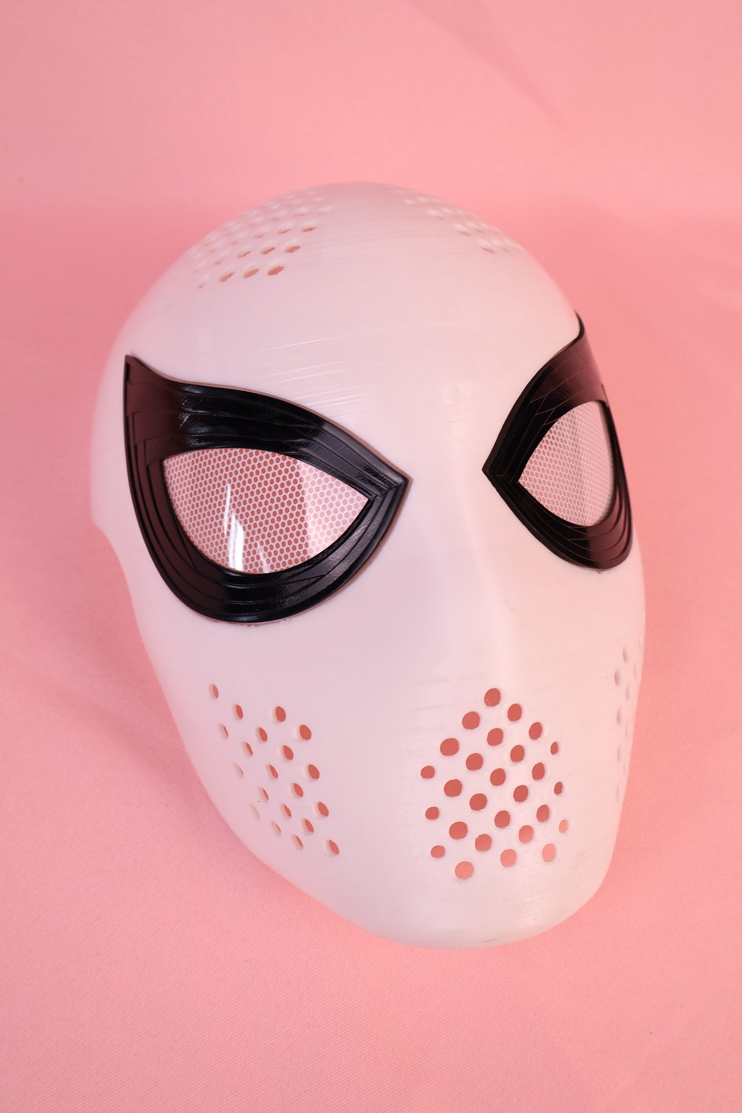 Bespoke Layered Black Lens Spider Mask: PVC Faceshell, Custom Helmet