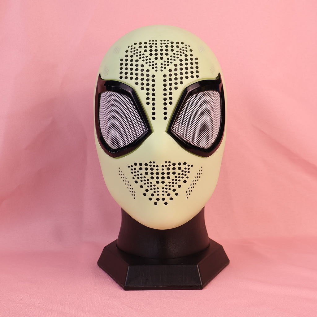 Bespoke Layered Black Lens Spider Mask: PVC Faceshell, Custom Helmet