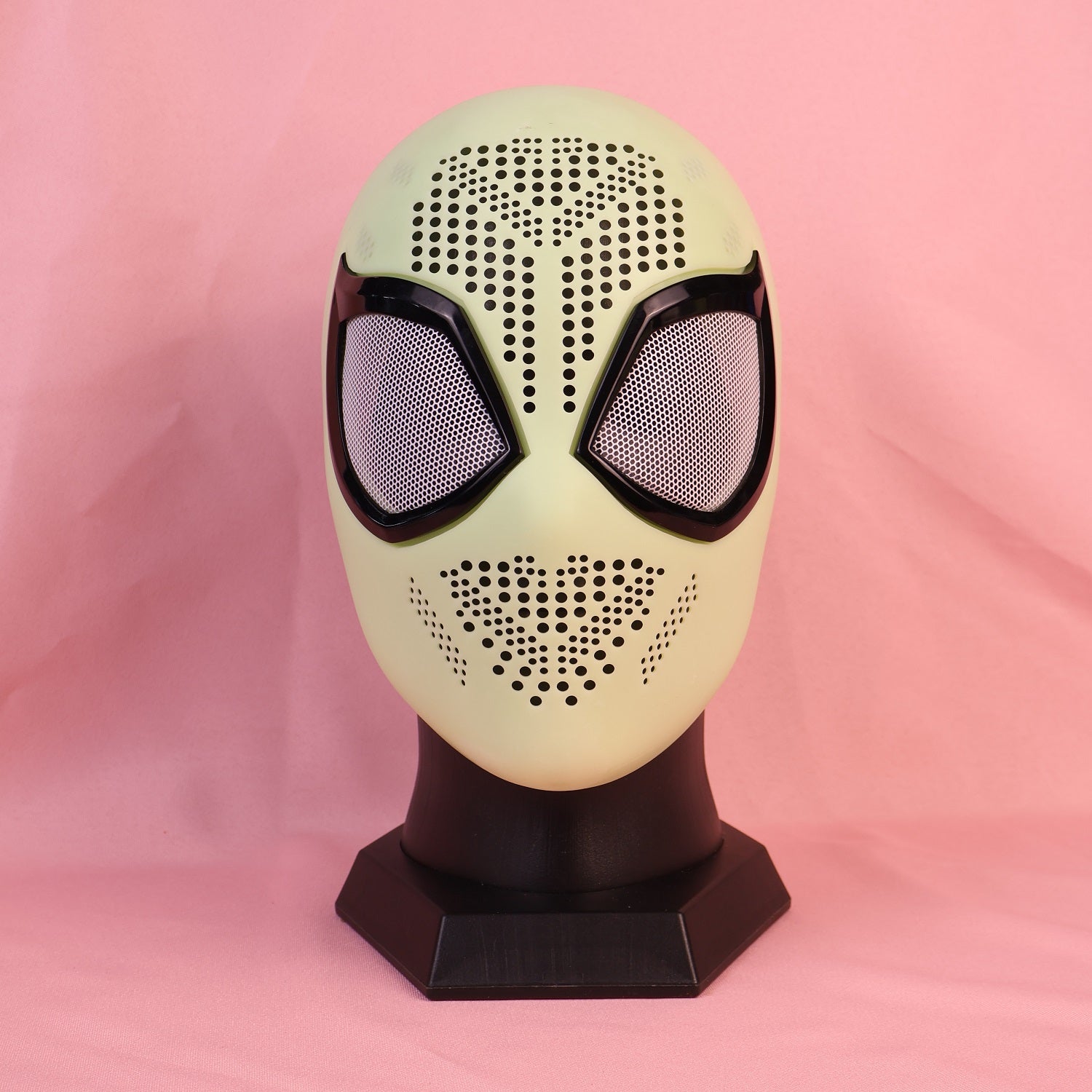 Bespoke Layered Black Lens Spider Mask: PVC Faceshell, Custom Helmet
