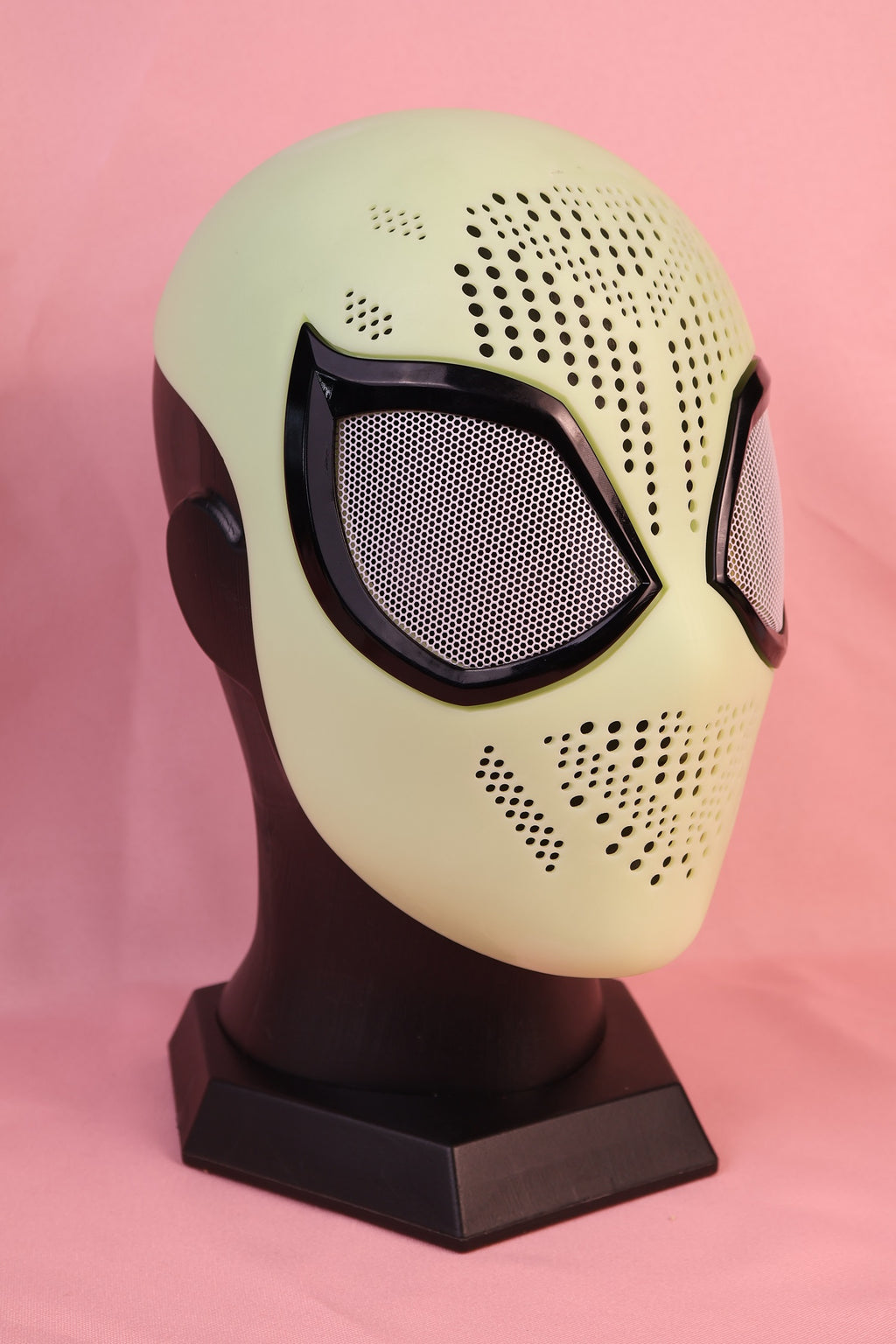 Bespoke Layered Black Lens Spider Mask: PVC Faceshell, Custom Helmet