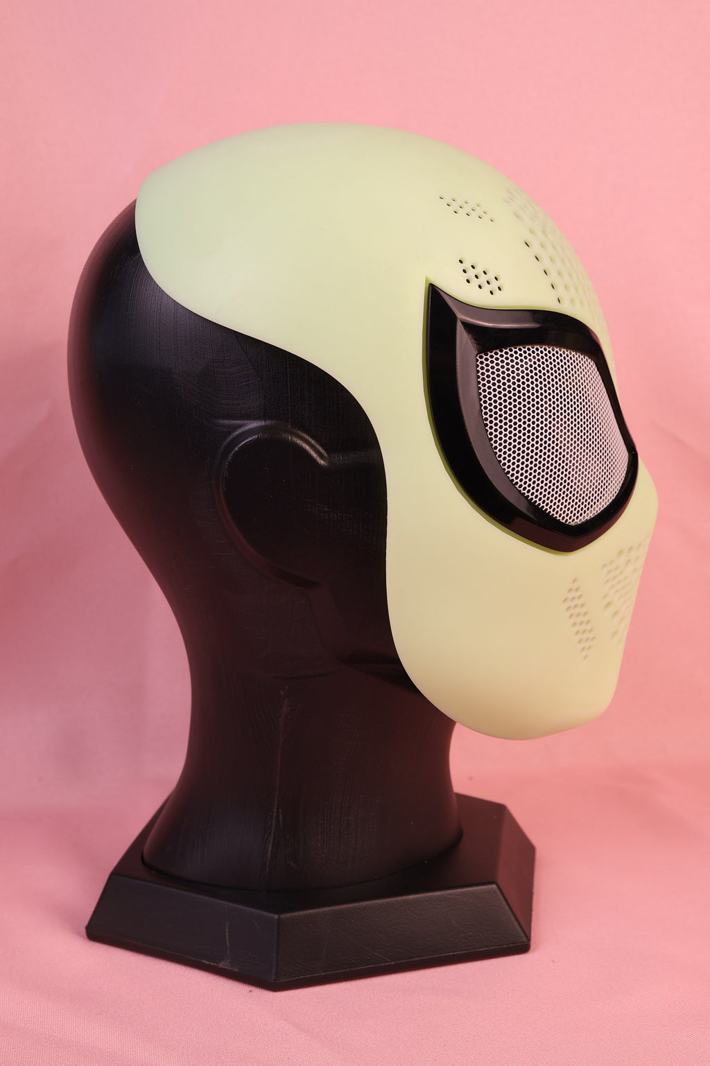 Bespoke Layered Black Lens Spider Mask: PVC Faceshell, Custom Helmet