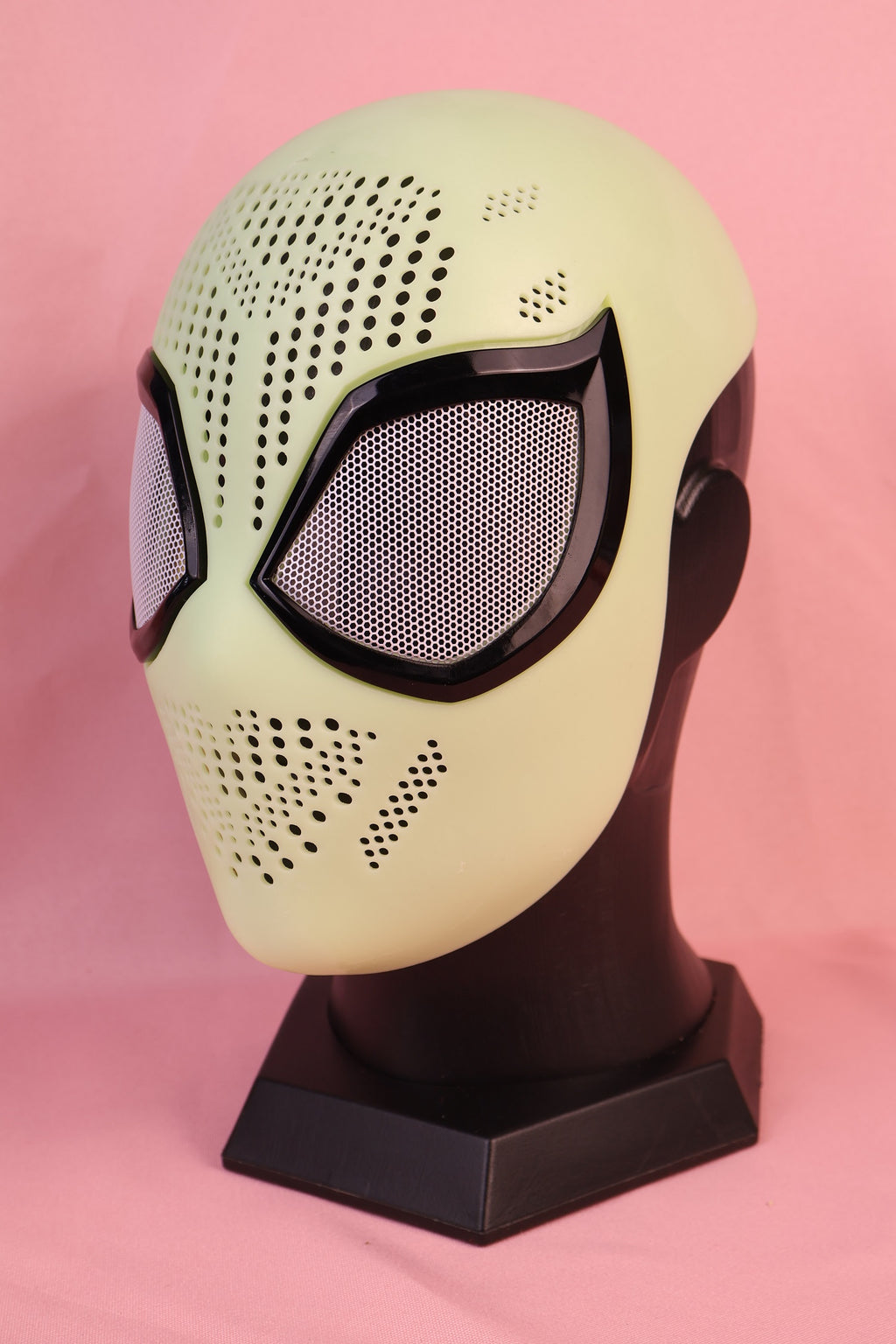 Bespoke Layered Black Lens Spider Mask: PVC Faceshell, Custom Helmet