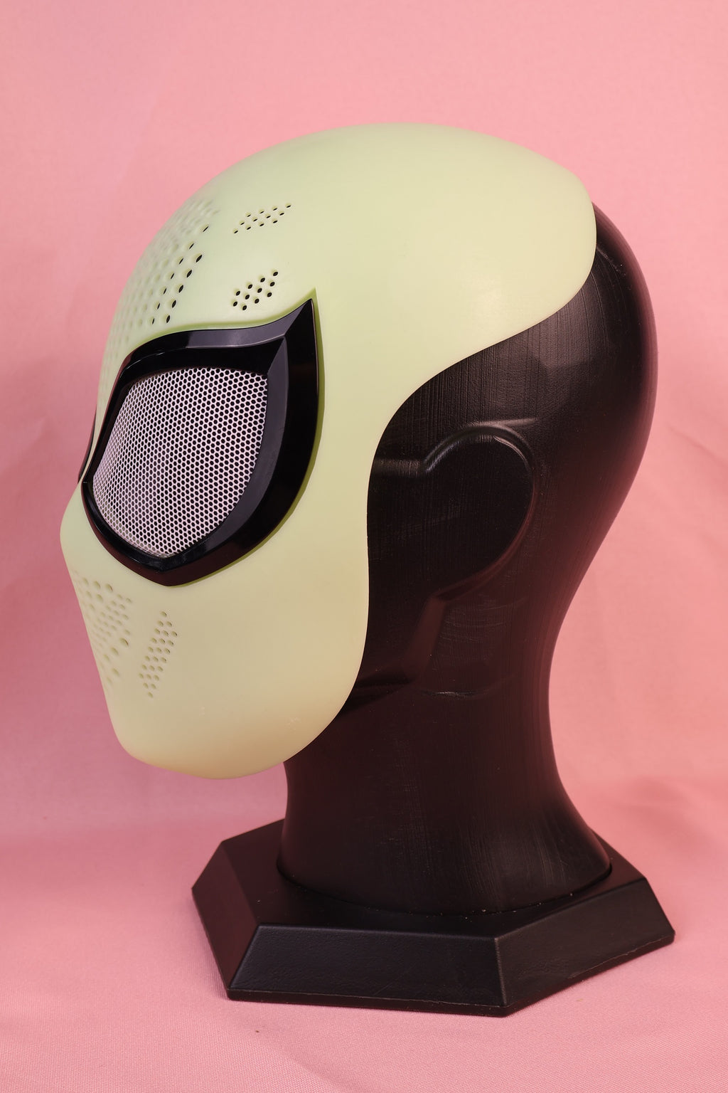 Bespoke Layered Black Lens Spider Mask: PVC Faceshell, Custom Helmet