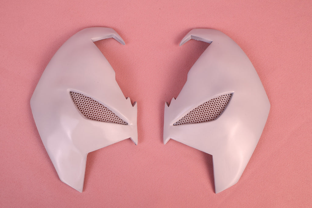 White Spawn Grid Mask: Custom PVC Faceshell, Personalized Hero Gear