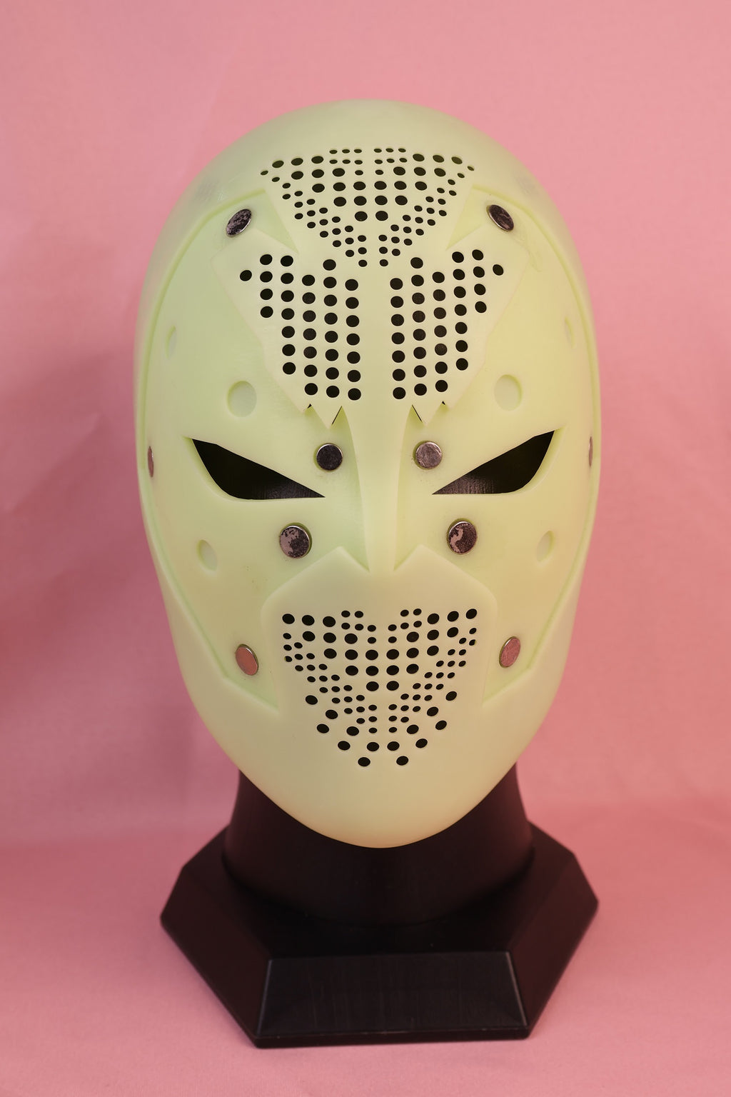 White Spawn Grid Mask: Custom PVC Faceshell, Personalized Hero Gear