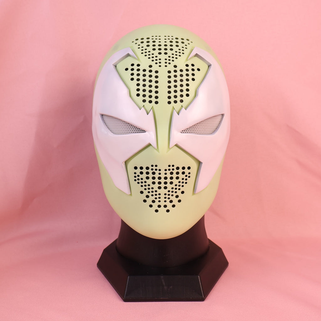 White Spawn Grid Mask: Custom PVC Faceshell, Personalized Hero Gear