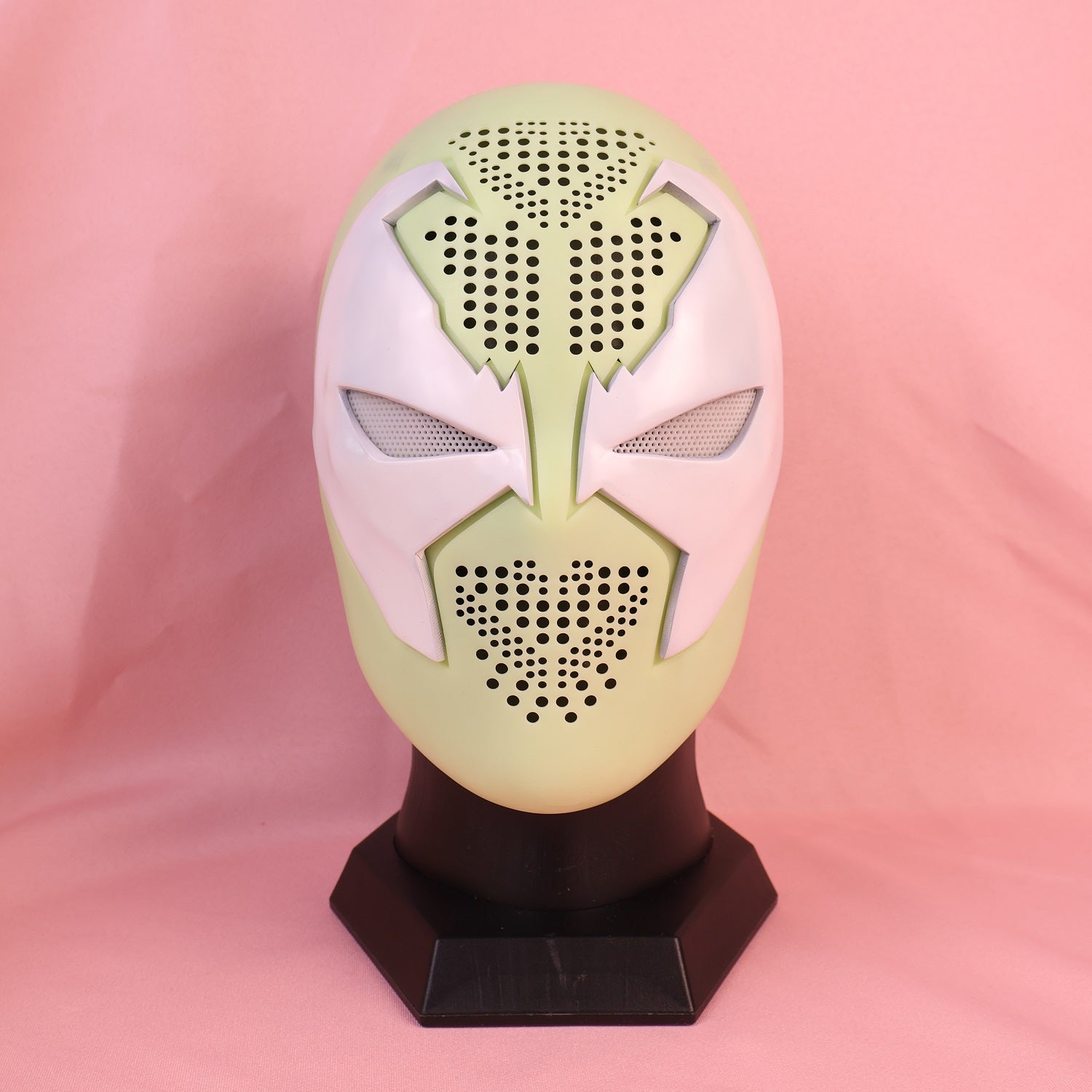 White Spawn Grid Mask: Custom PVC Faceshell, Personalized Hero Gear