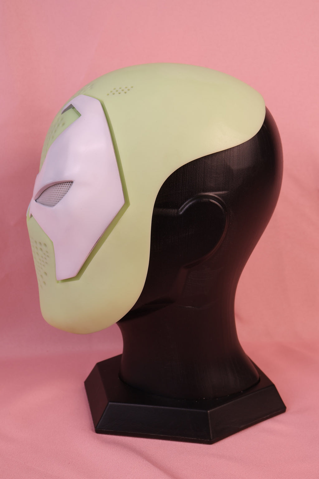 White Spawn Grid Mask: Custom PVC Faceshell, Personalized Hero Gear
