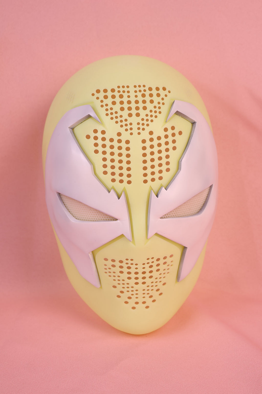 White Spawn Grid Mask: Custom PVC Faceshell, Personalized Hero Gear