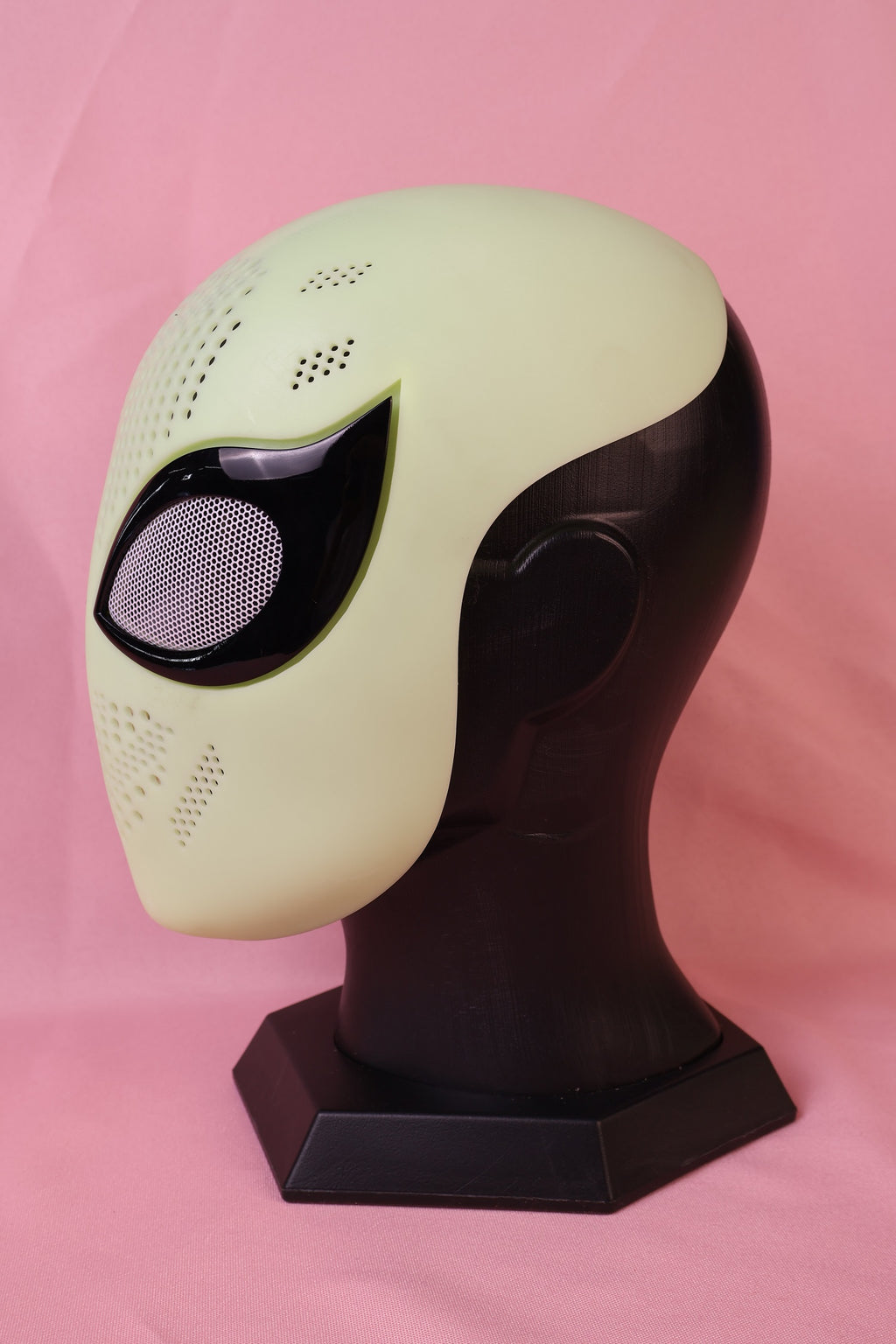 Custom Curved Blade Lens Spider Hood: PVC Faceshell, Personalized Mask