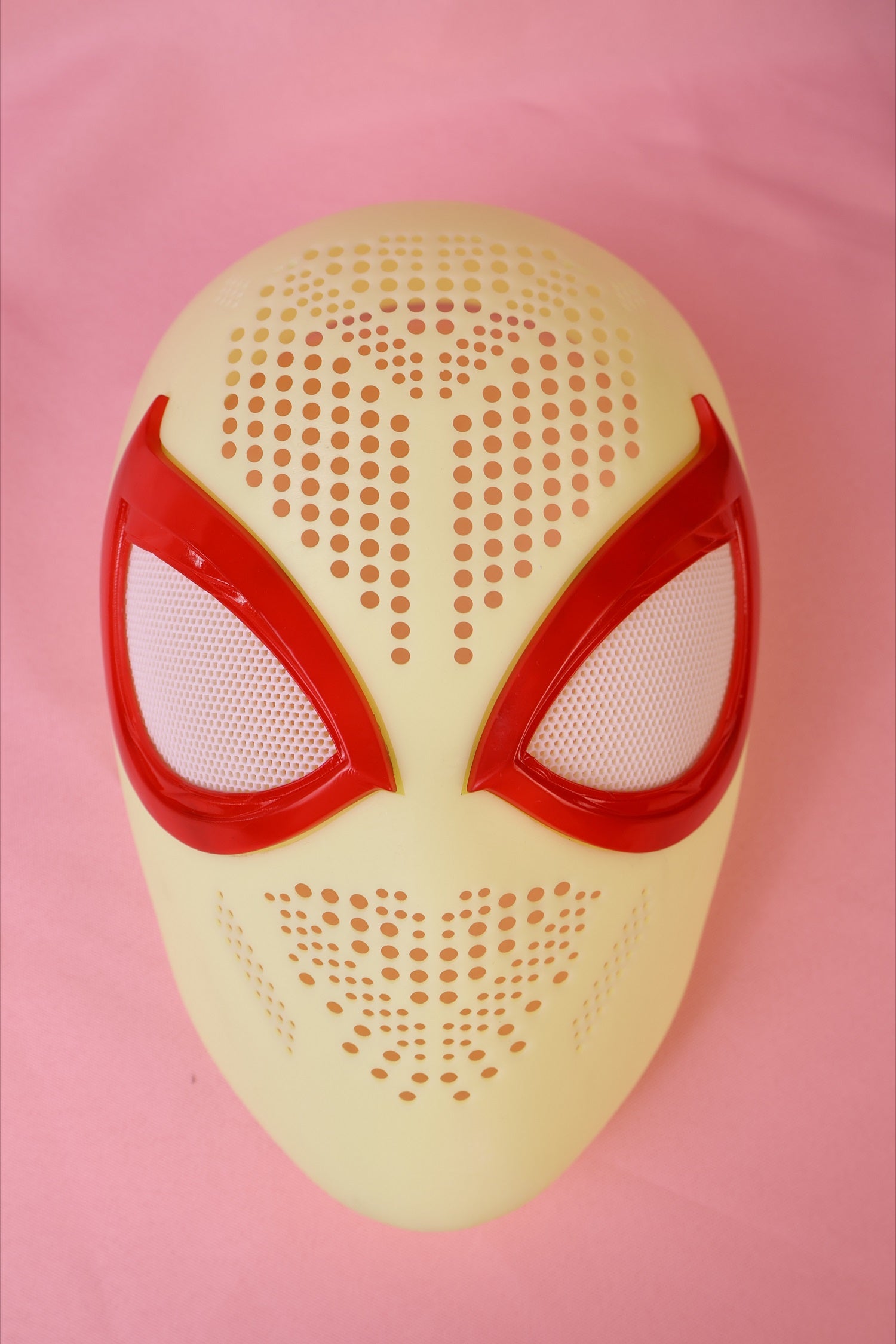 Vibrant Red Lens Spider Mask: PVC Faceshell, Custom Personalized Hood