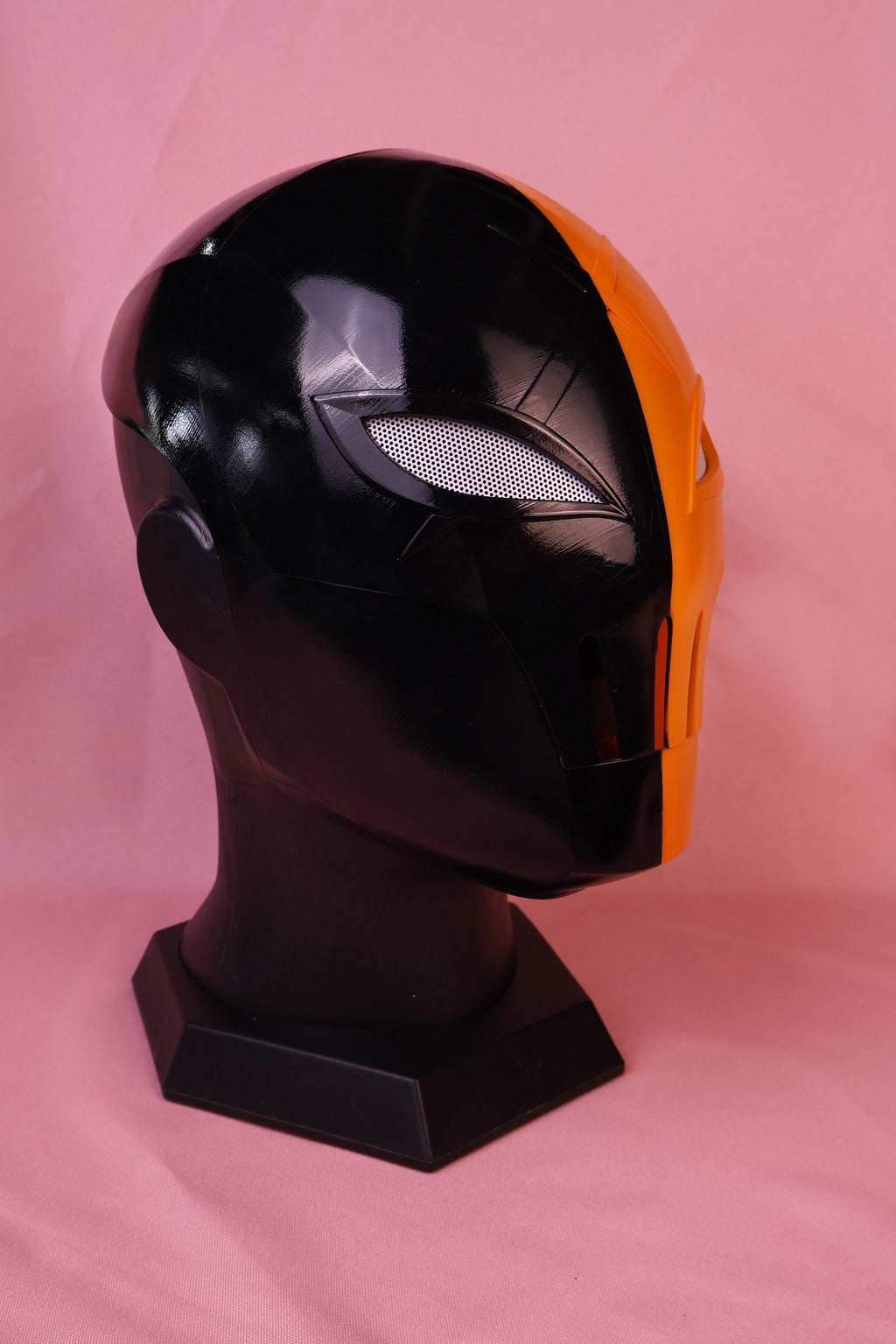 Orange Black PVC Shell Mask: Personalized Custom Durable Hero Headwear