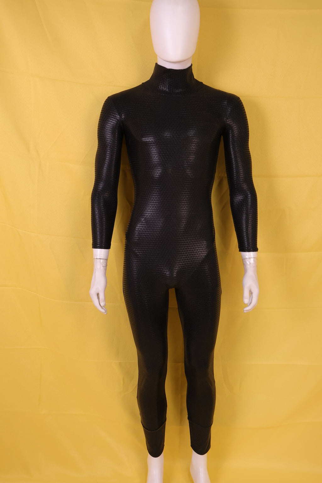 Screen Printed Black Bodysuit - Custom Textured Cosplay Base Layer