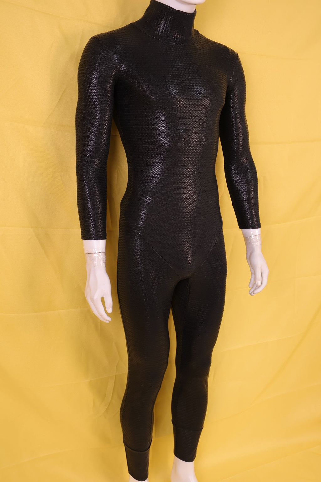 Screen Printed Black Bodysuit - Custom Textured Cosplay Base Layer