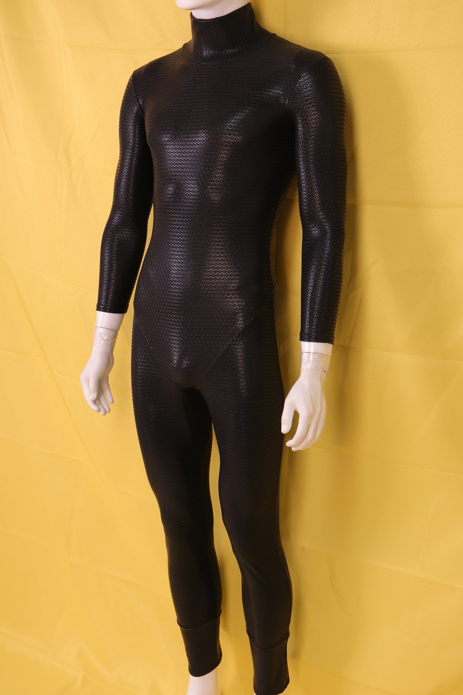 Screen Printed Black Bodysuit - Custom Textured Cosplay Base Layer