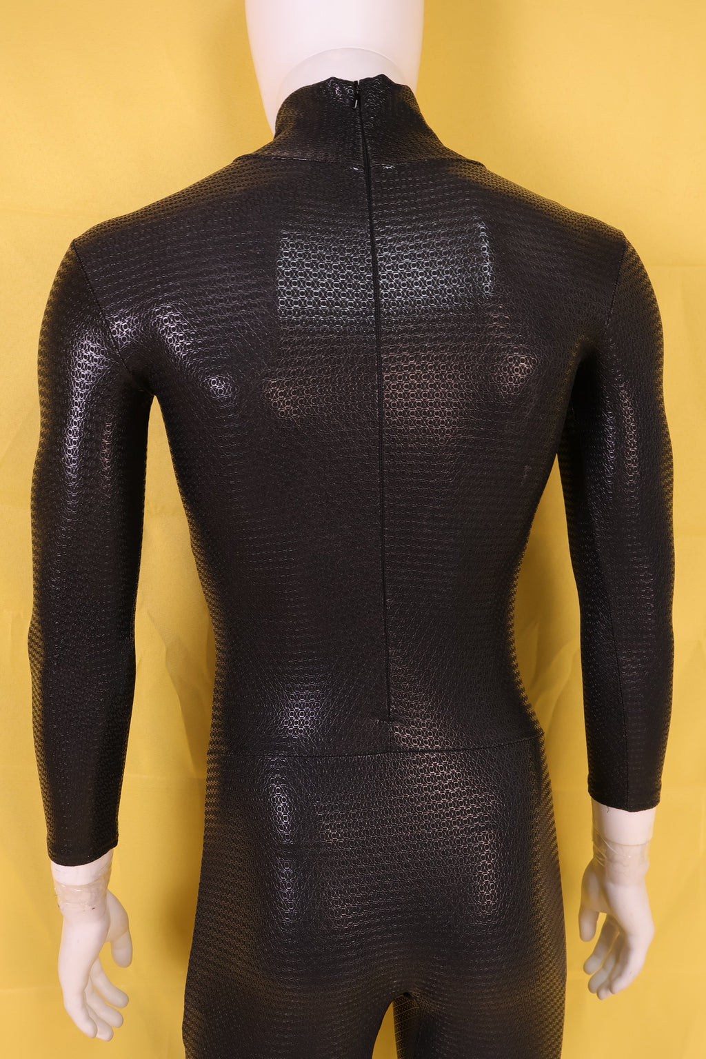 Screen Printed Black Bodysuit - Custom Textured Cosplay Base Layer