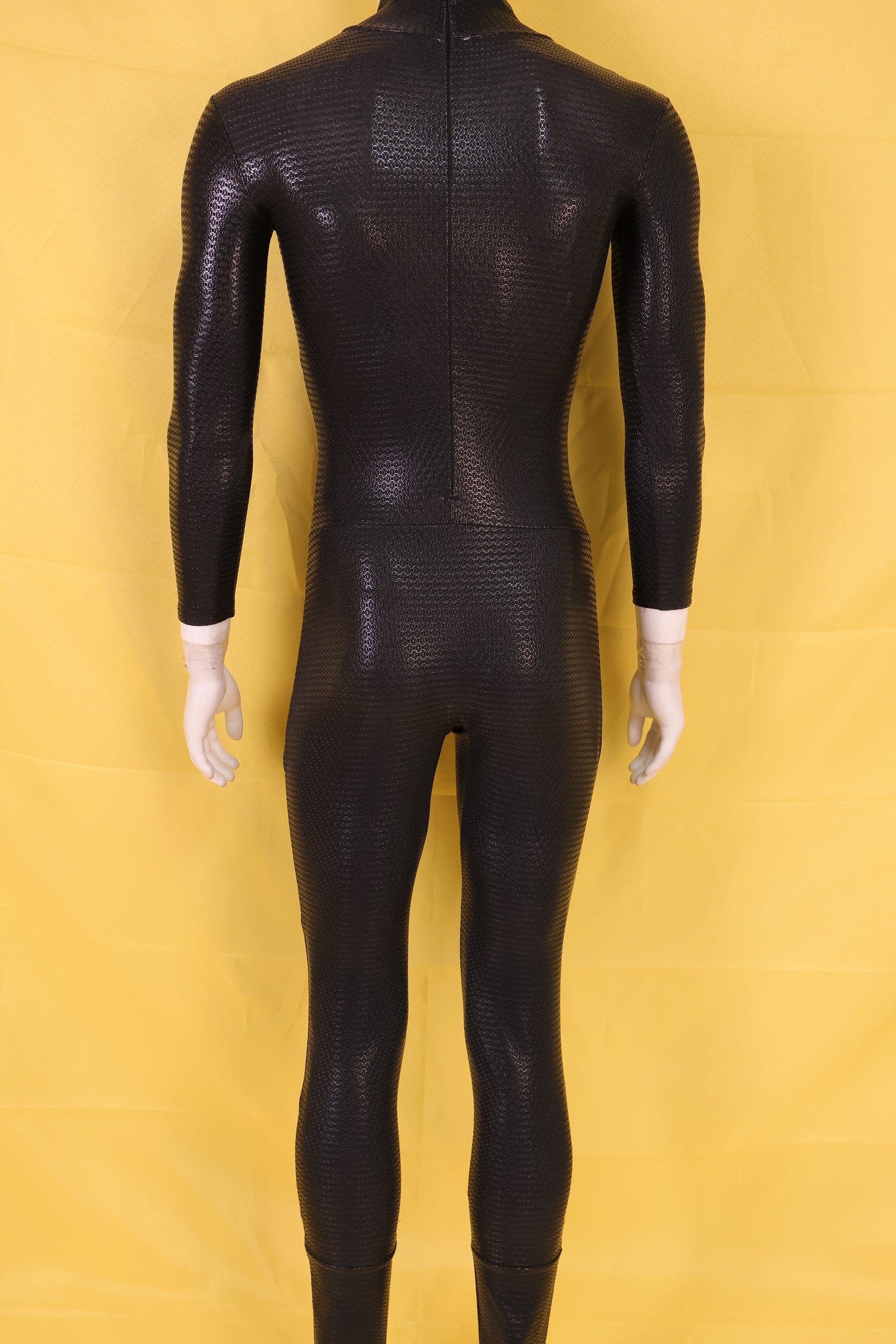 Screen Printed Black Bodysuit - Custom Textured Cosplay Base Layer