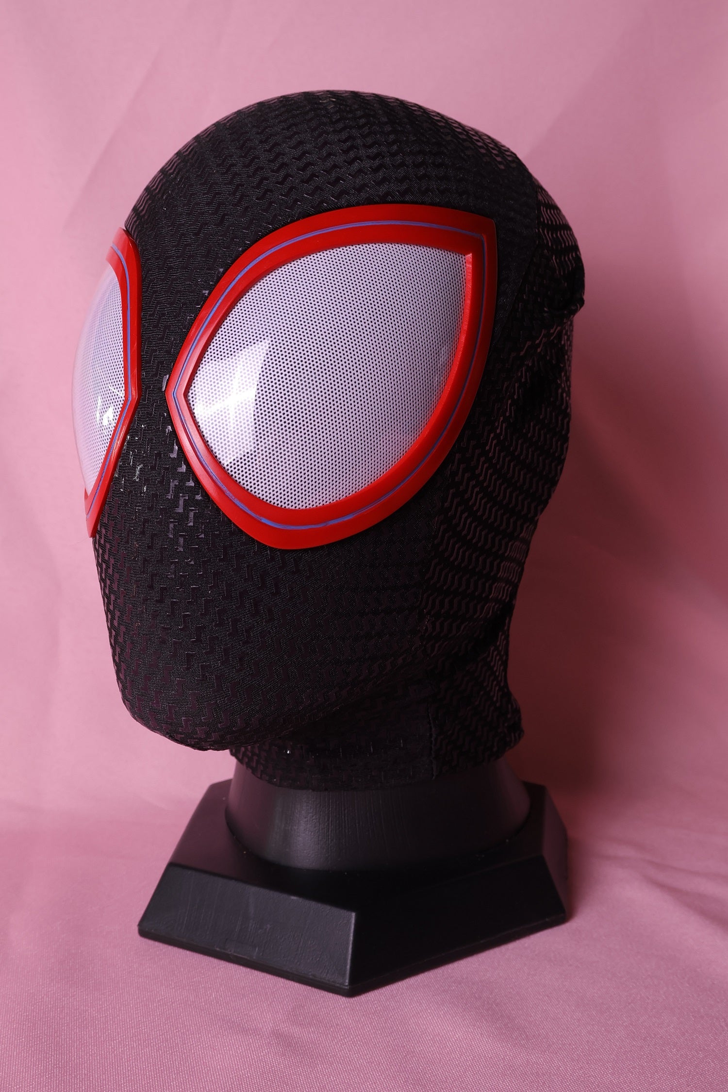 Miles Custom Spider Mask: 3D Silk-Screen Rigid Shell, Personalized