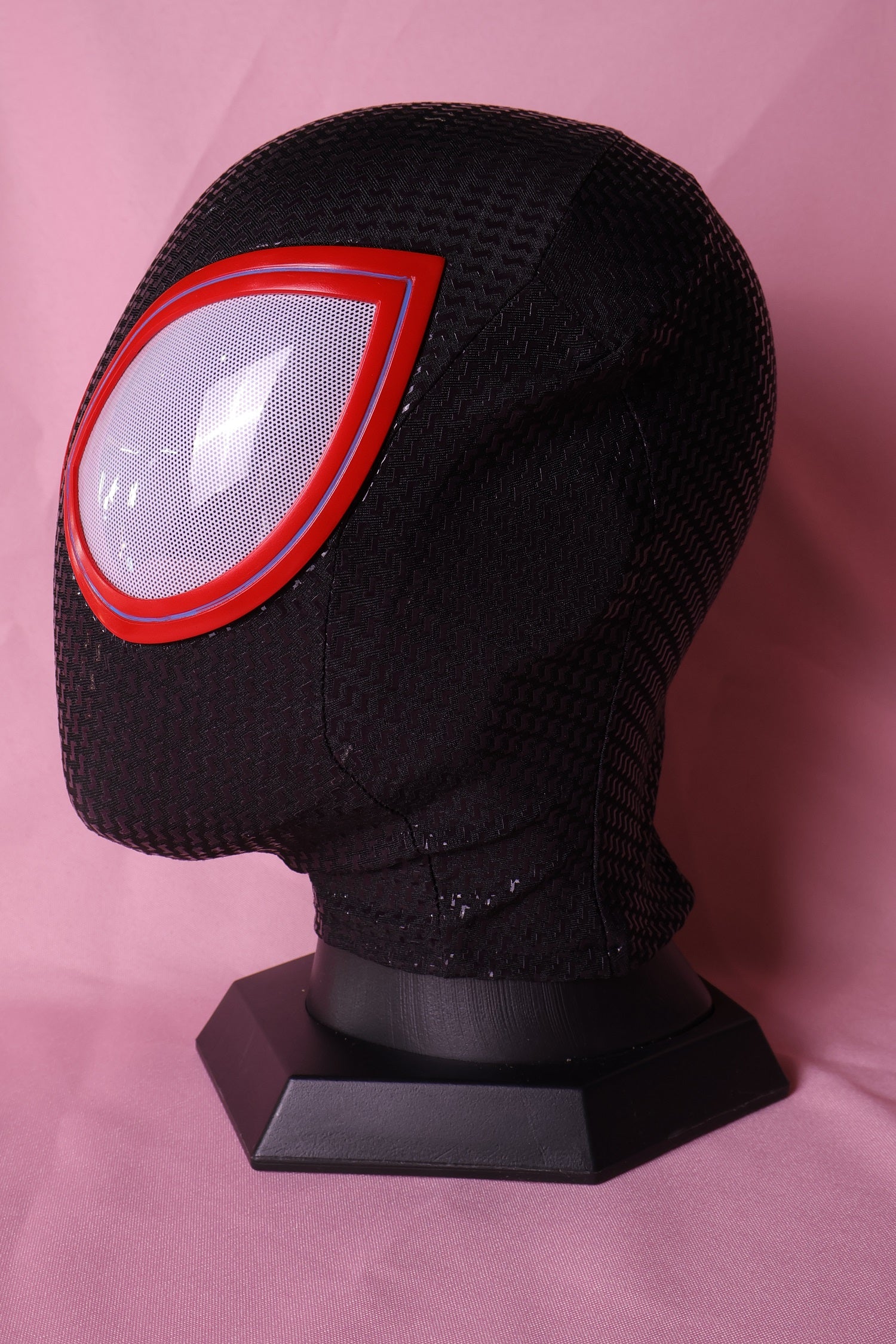 Miles Custom Spider Mask: 3D Silk-Screen Rigid Shell, Personalized