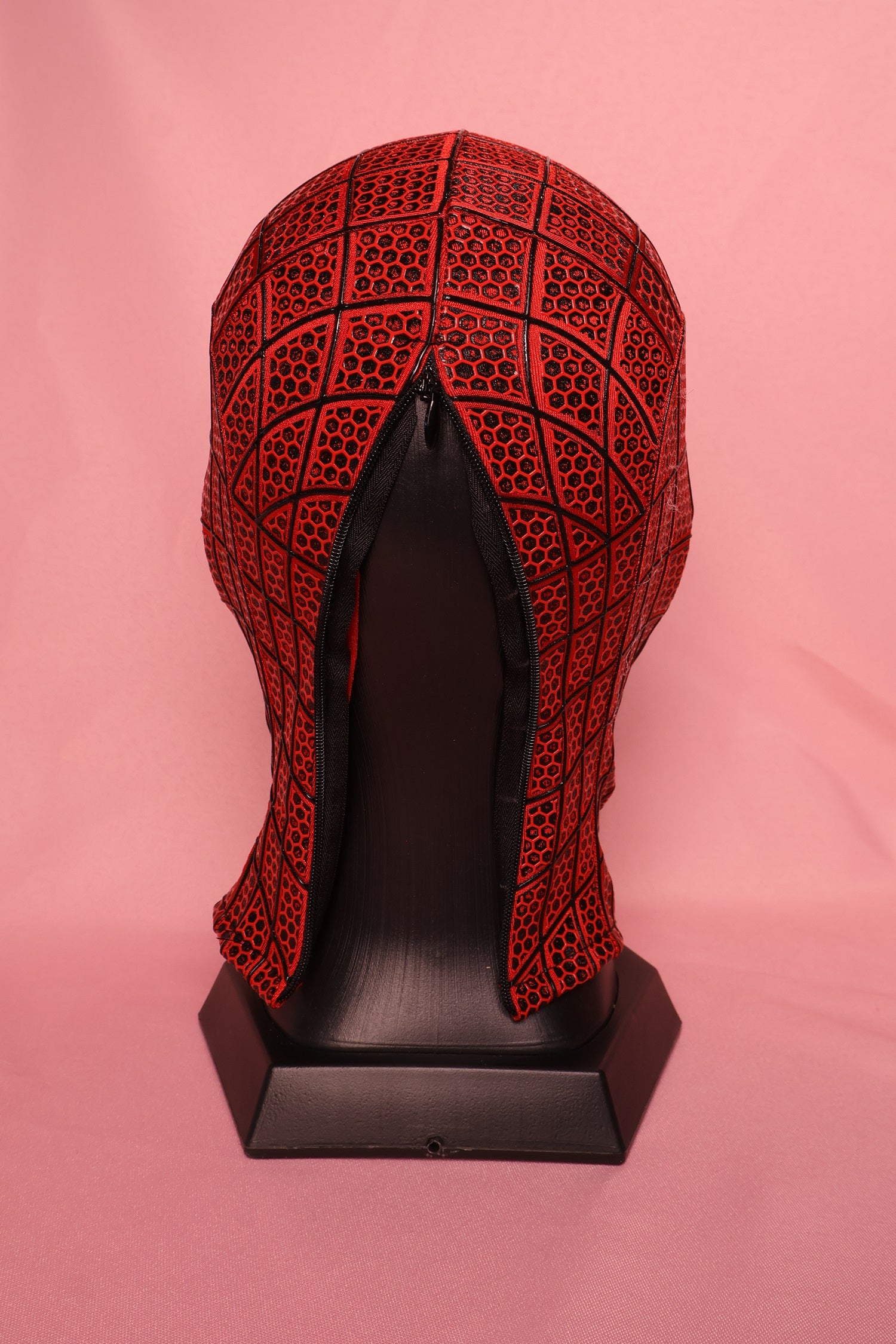 Custom TASM Spider Mask, 3D Textured Personalized Soft Hood with Invisible Zipper