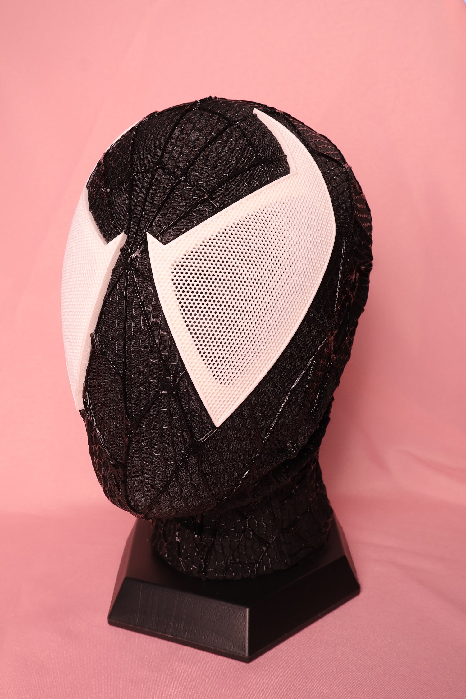 Custom Giant White Lens Spider Gear: PVC Head Armor, Personalized Hood