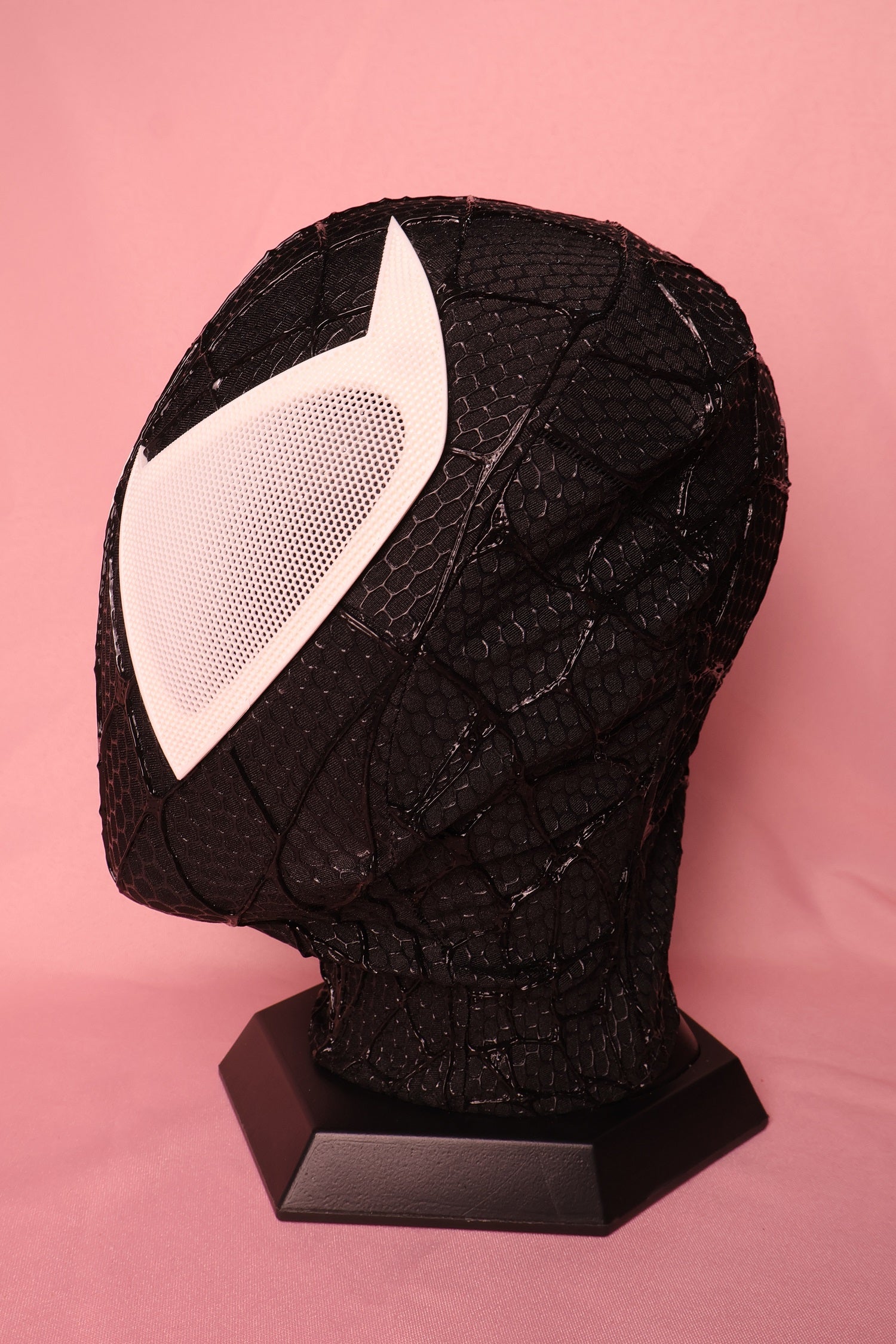 Custom Giant White Lens Spider Gear: PVC Head Armor, Personalized Hood