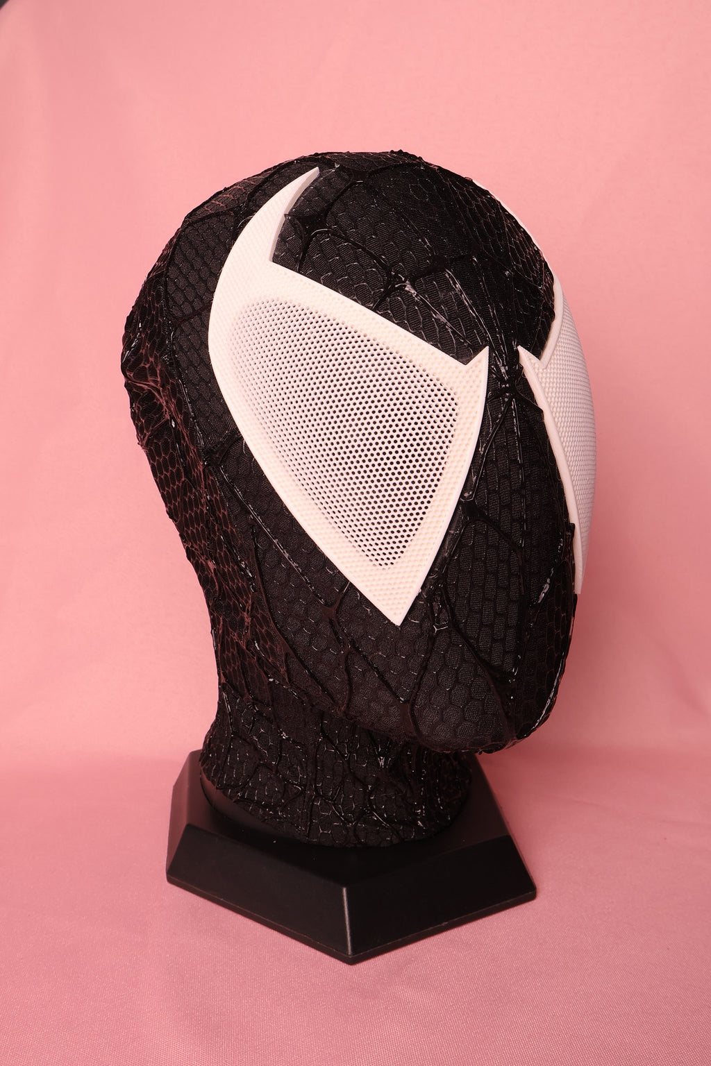 Custom Giant White Lens Spider Gear: PVC Head Armor, Personalized Hood