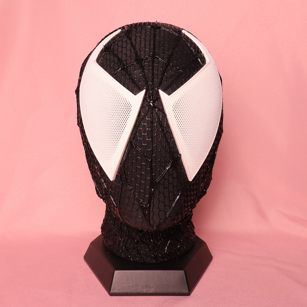 Custom Giant White Lens Spider Gear: PVC Head Armor, Personalized Hood