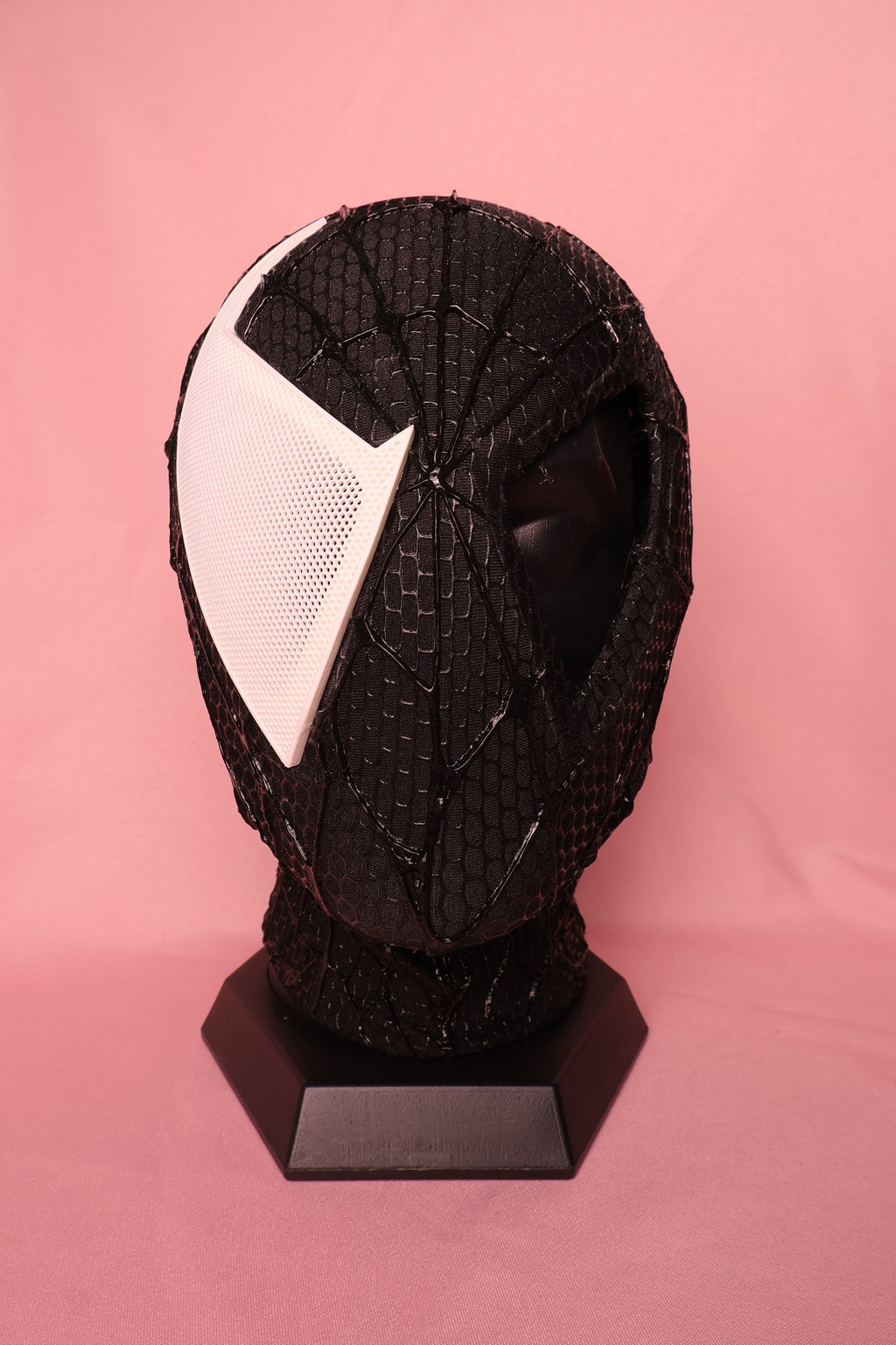 Custom Giant White Lens Spider Gear: PVC Head Armor, Personalized Hood