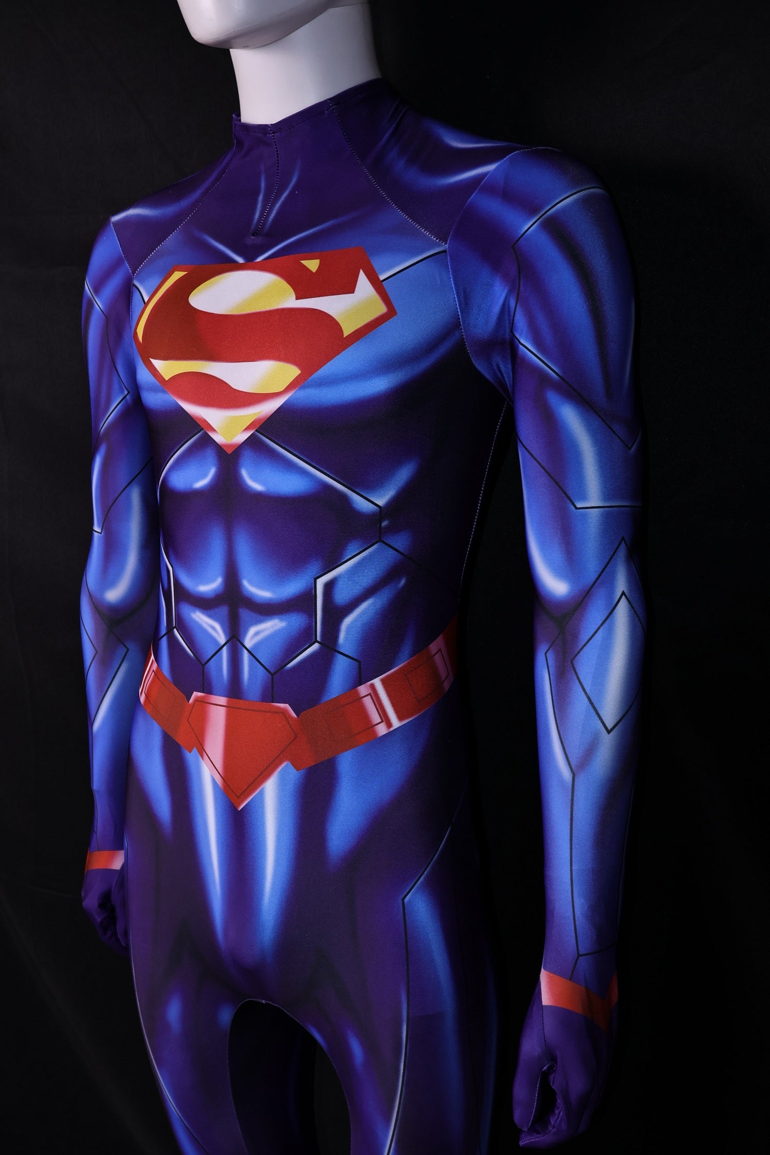 Custom Cosplay Bodysuit for New 52 Superman Men - Personalized Blue Suit
