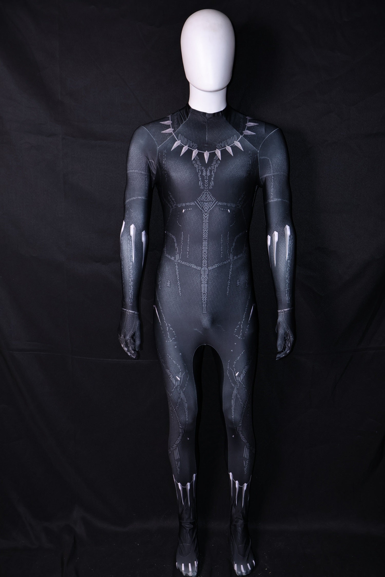 Custom Cosplay Commission Bodysuit for Dark Panther Men - Black Shadow Suit