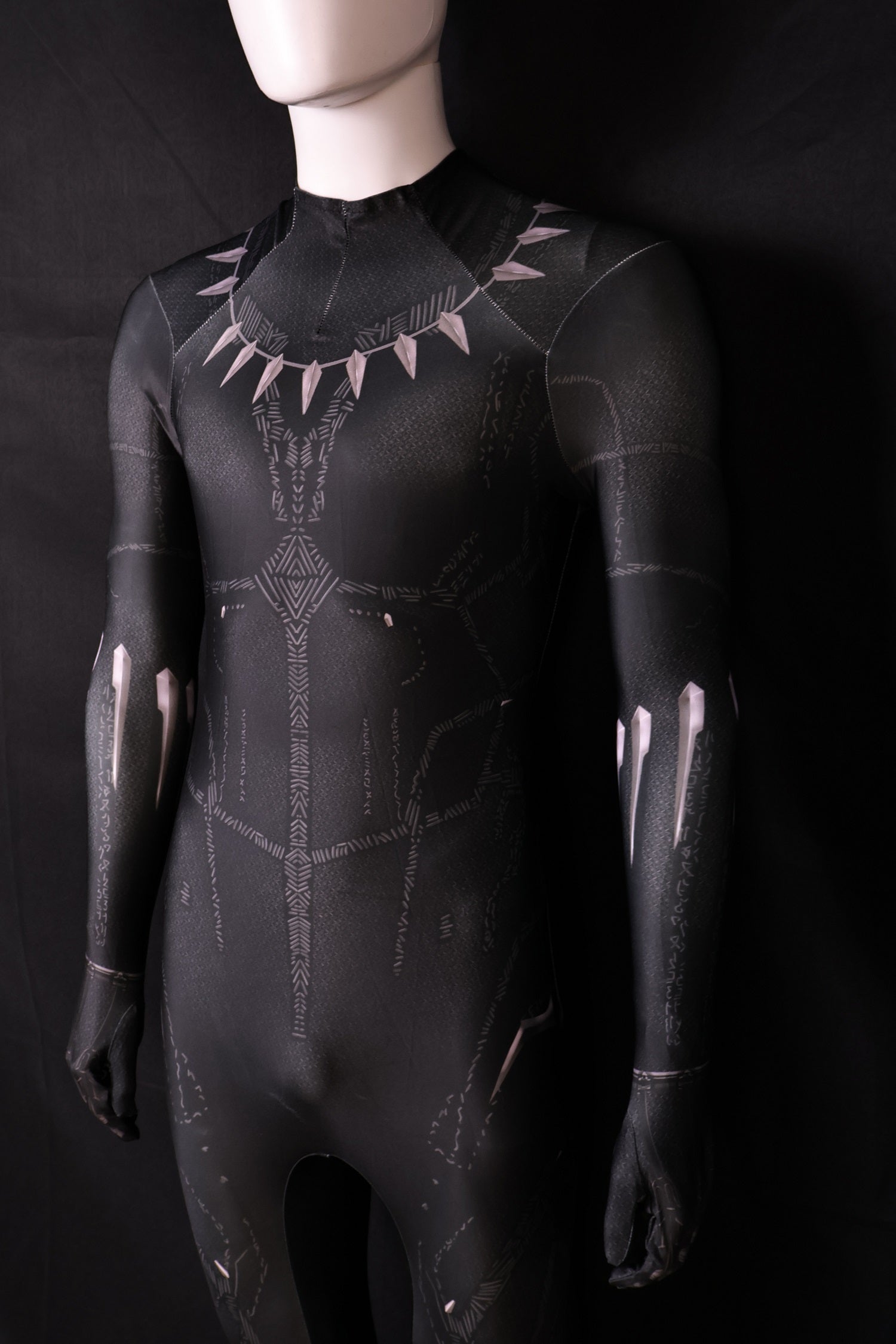 Custom Cosplay Commission Bodysuit for Dark Panther Men - Black Shadow Suit