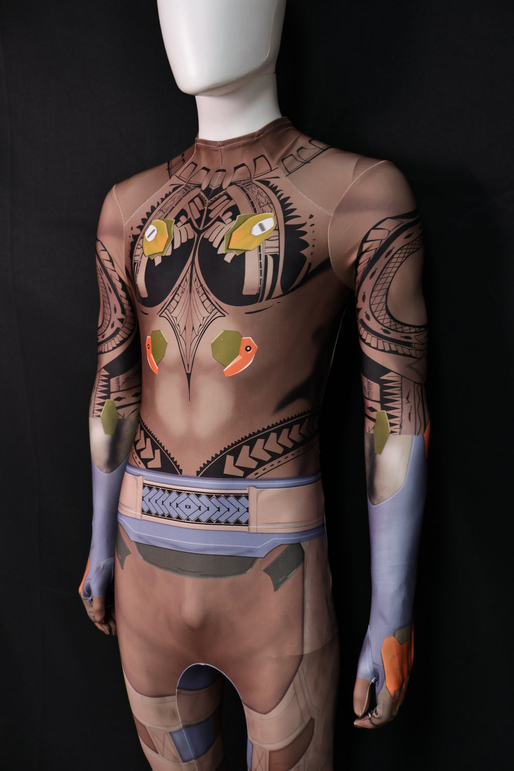 Personalized Cosplay Bodysuit for Mauga Overwatch Men - Custom Tattoo Suit