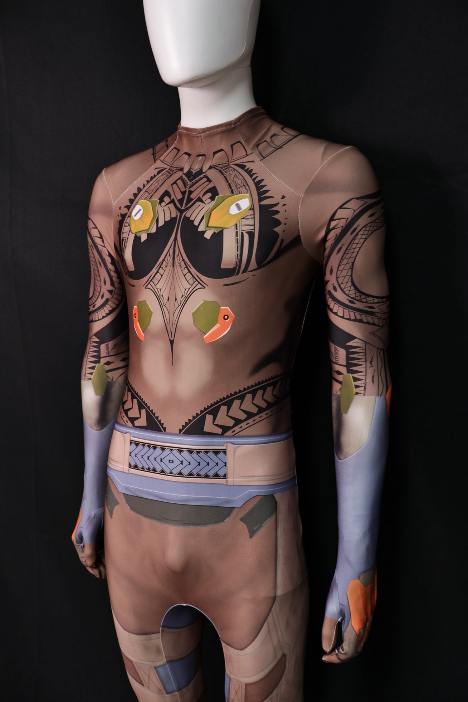 Personalized Cosplay Bodysuit for Mauga Overwatch Men - Custom Tattoo Suit
