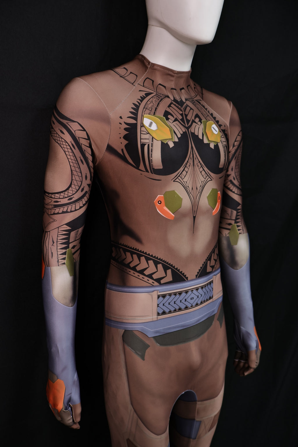 Personalized Cosplay Bodysuit for Mauga Overwatch Men - Custom Tattoo Suit