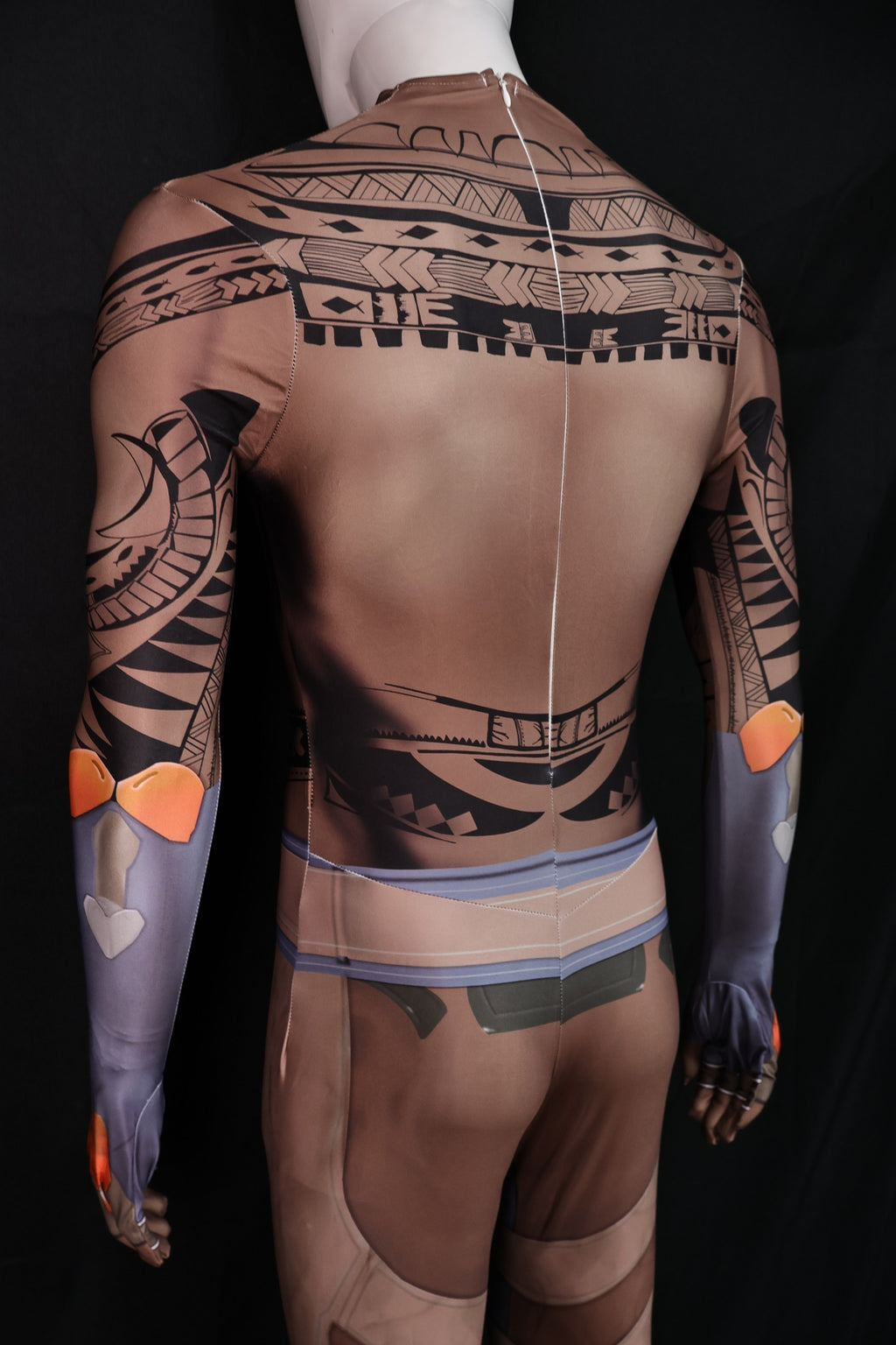 Personalized Cosplay Bodysuit for Mauga Overwatch Men - Custom Tattoo Suit