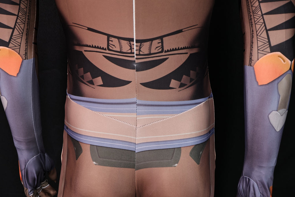 Personalized Cosplay Bodysuit for Mauga Overwatch Men - Custom Tattoo Suit
